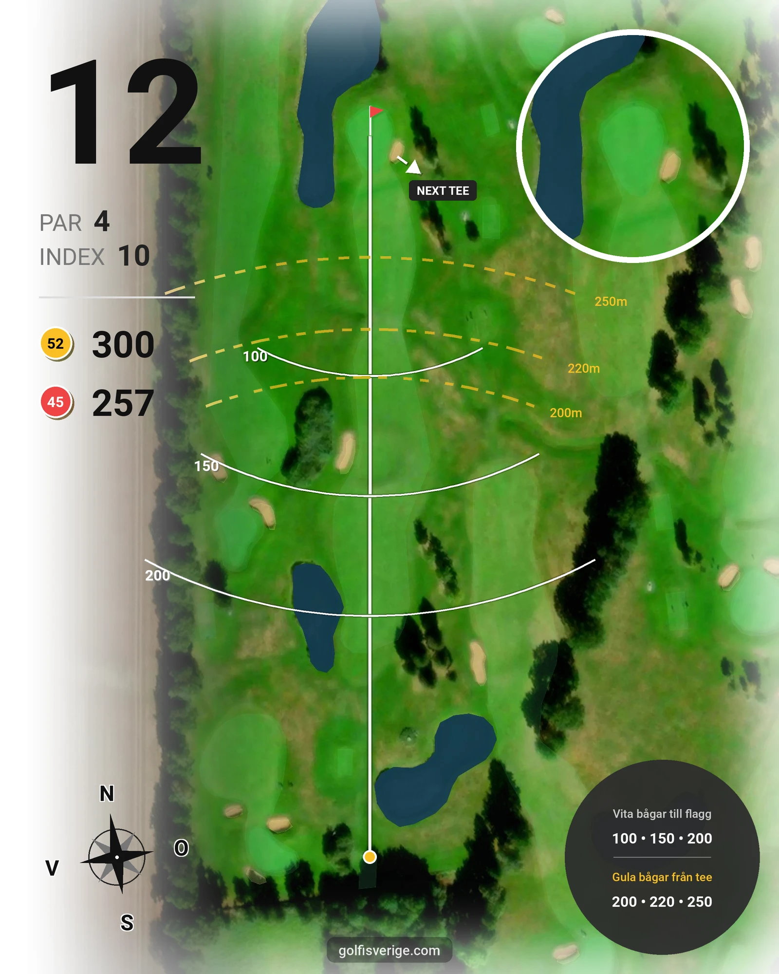 Banguide Parkbanan hål 12 karta