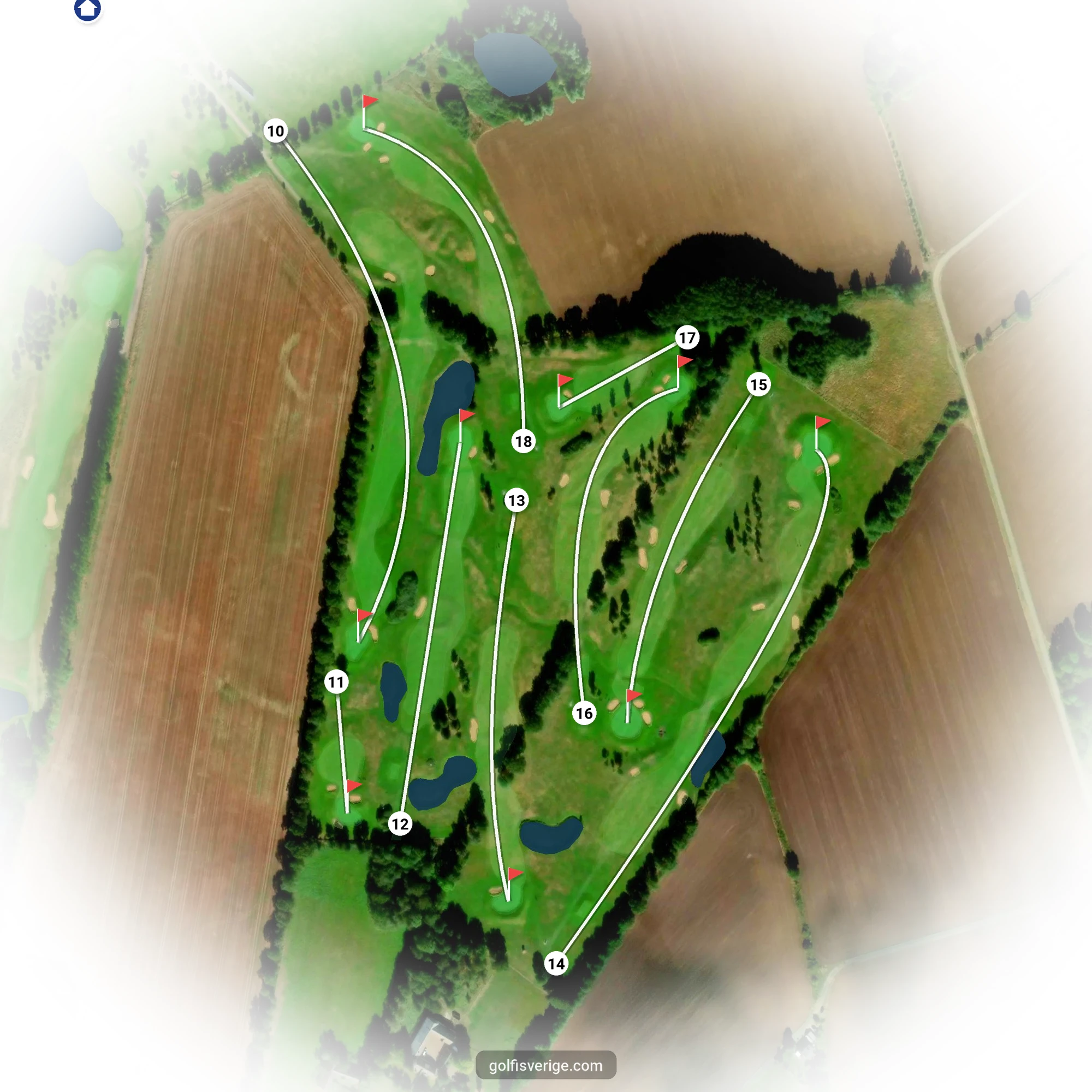 Banguide för 2. Parkbanan 9 hål på Allerum Golfklubb