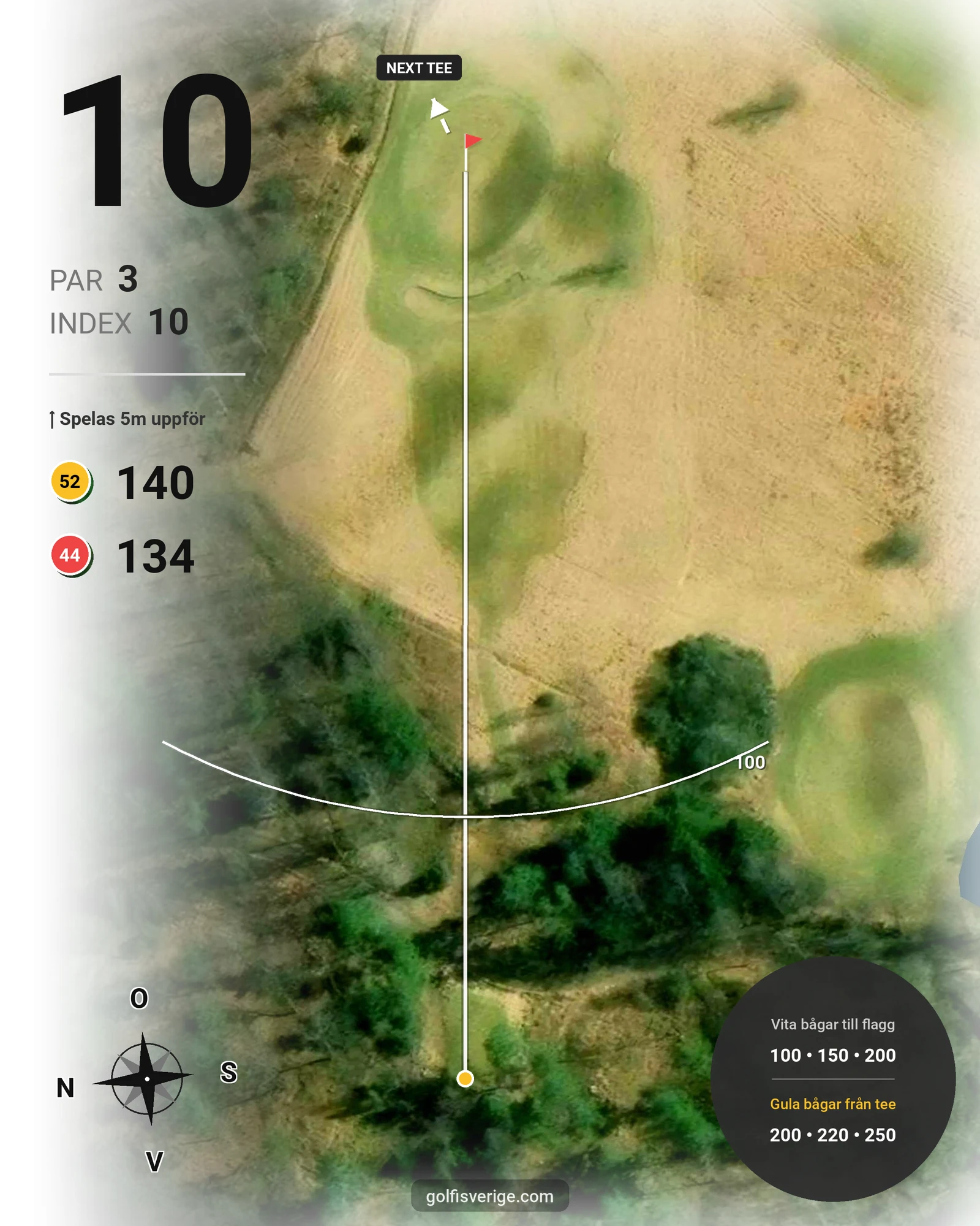 Banguide Allmags Golf & Country Club  hål 10 karta