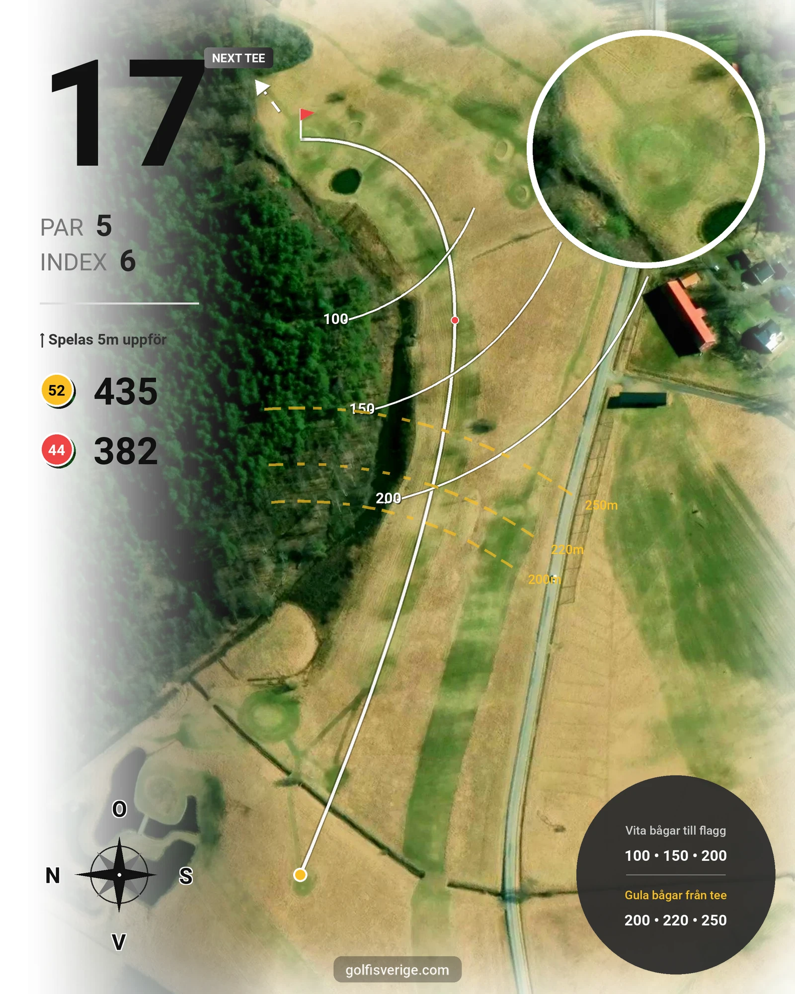 Banguide Allmags Golf & Country Club  hål 17 karta