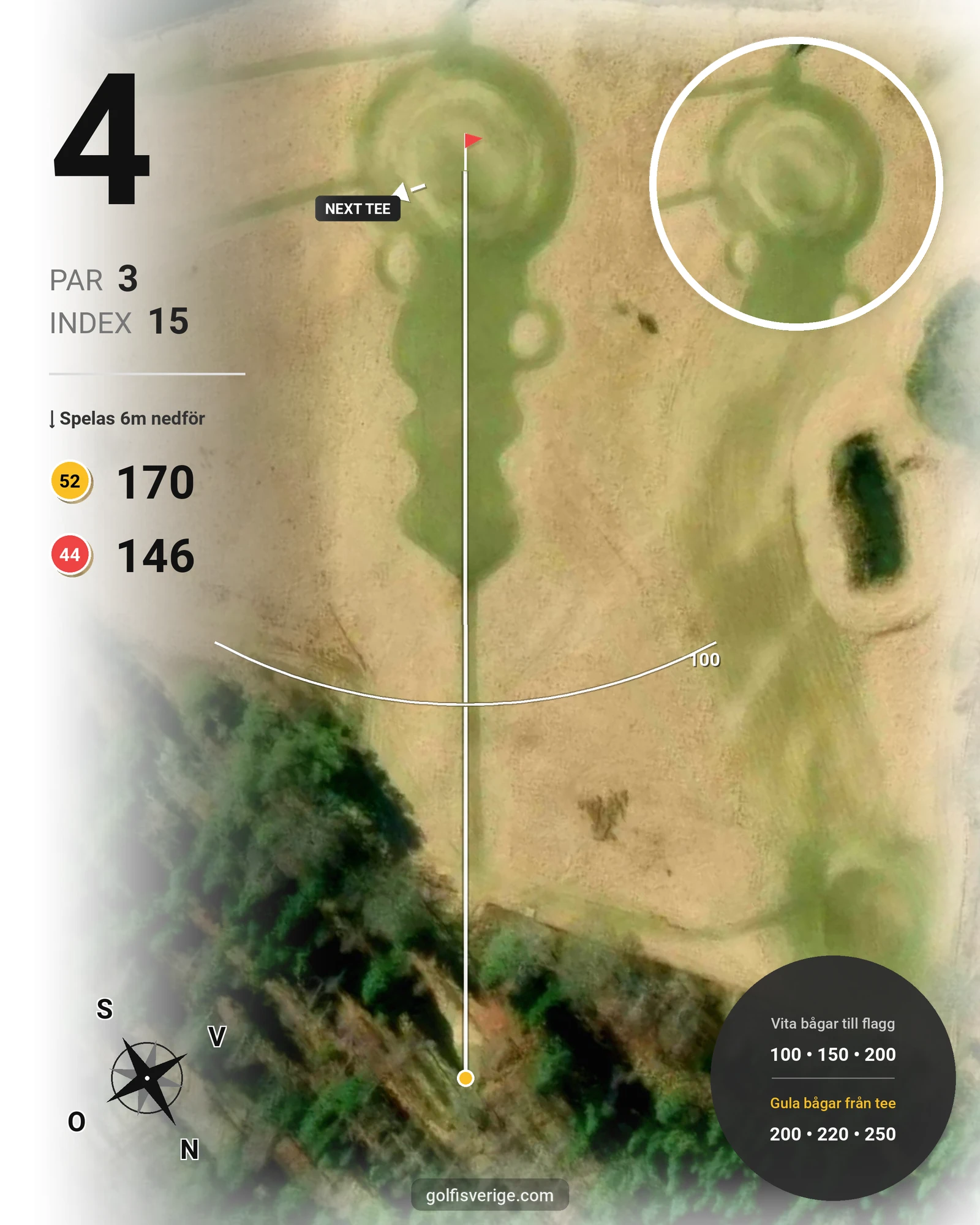Banguide Allmags Golf & Country Club  hål 4 karta