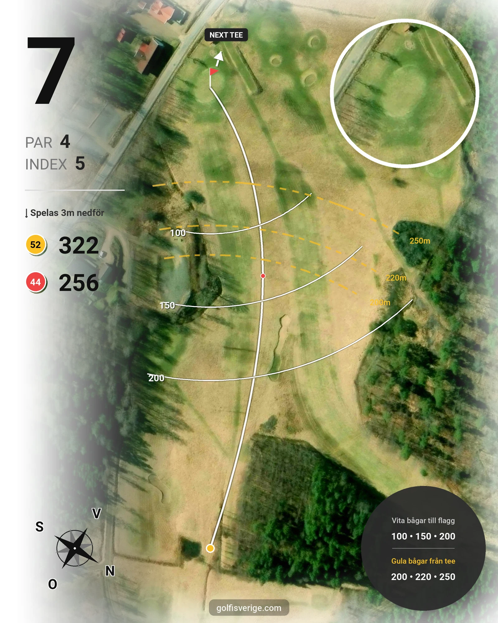 Banguide Allmags Golf & Country Club  hål 7 karta