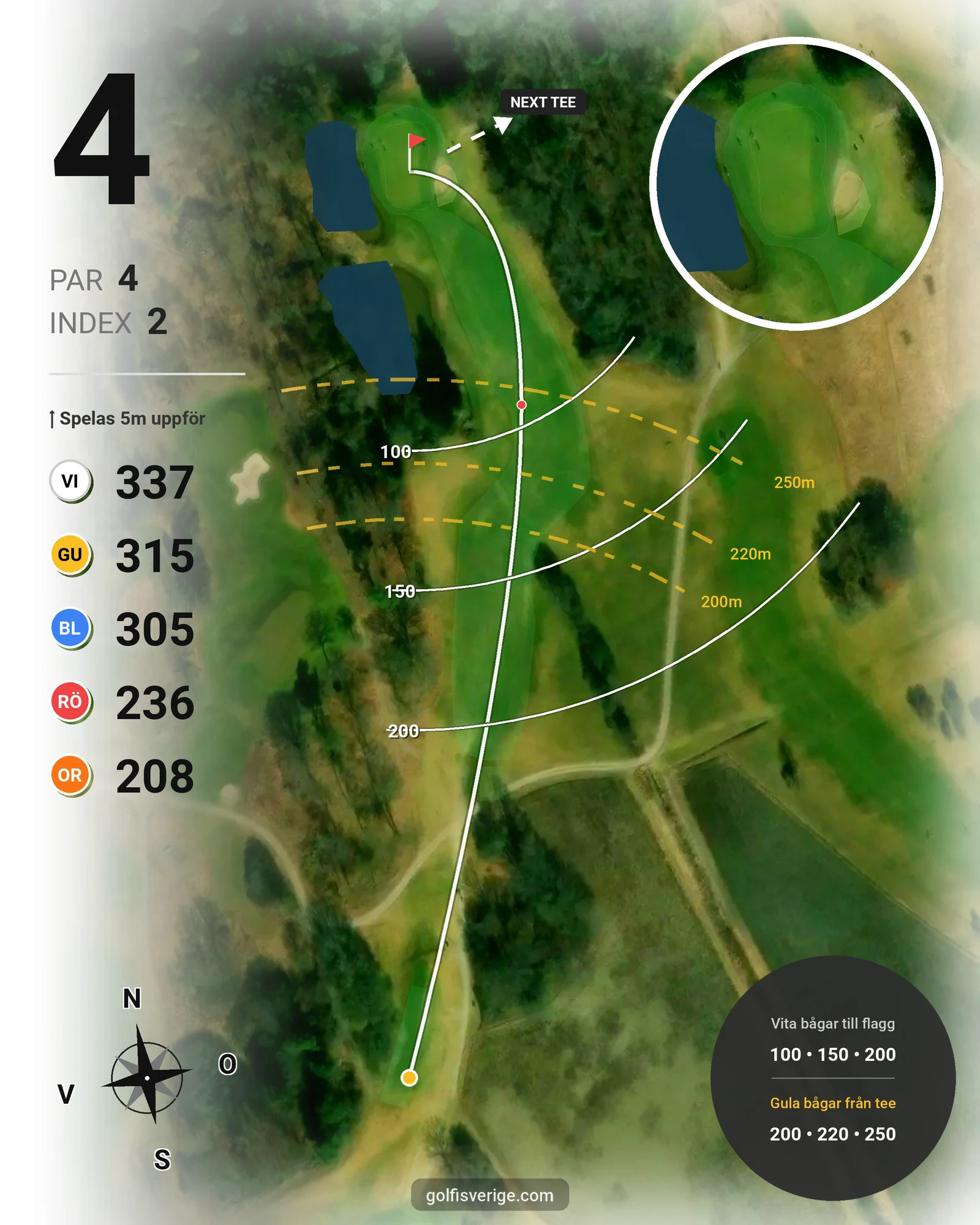 Banguide Ängsö GK på Ängsö Golfklubb - Hål 4 karta