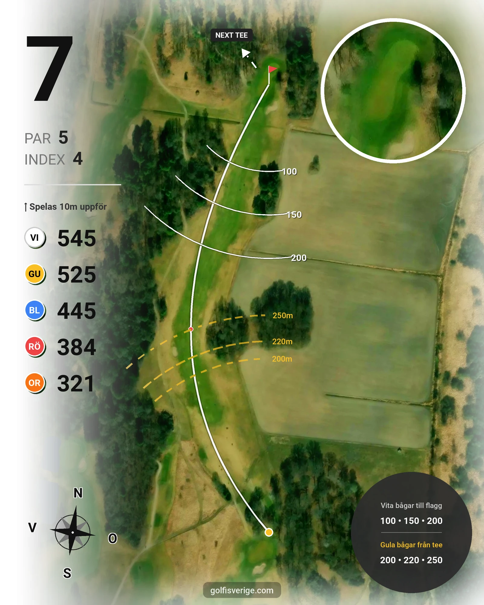 Banguide Ängsö GK på Ängsö Golfklubb - Hål 7 karta