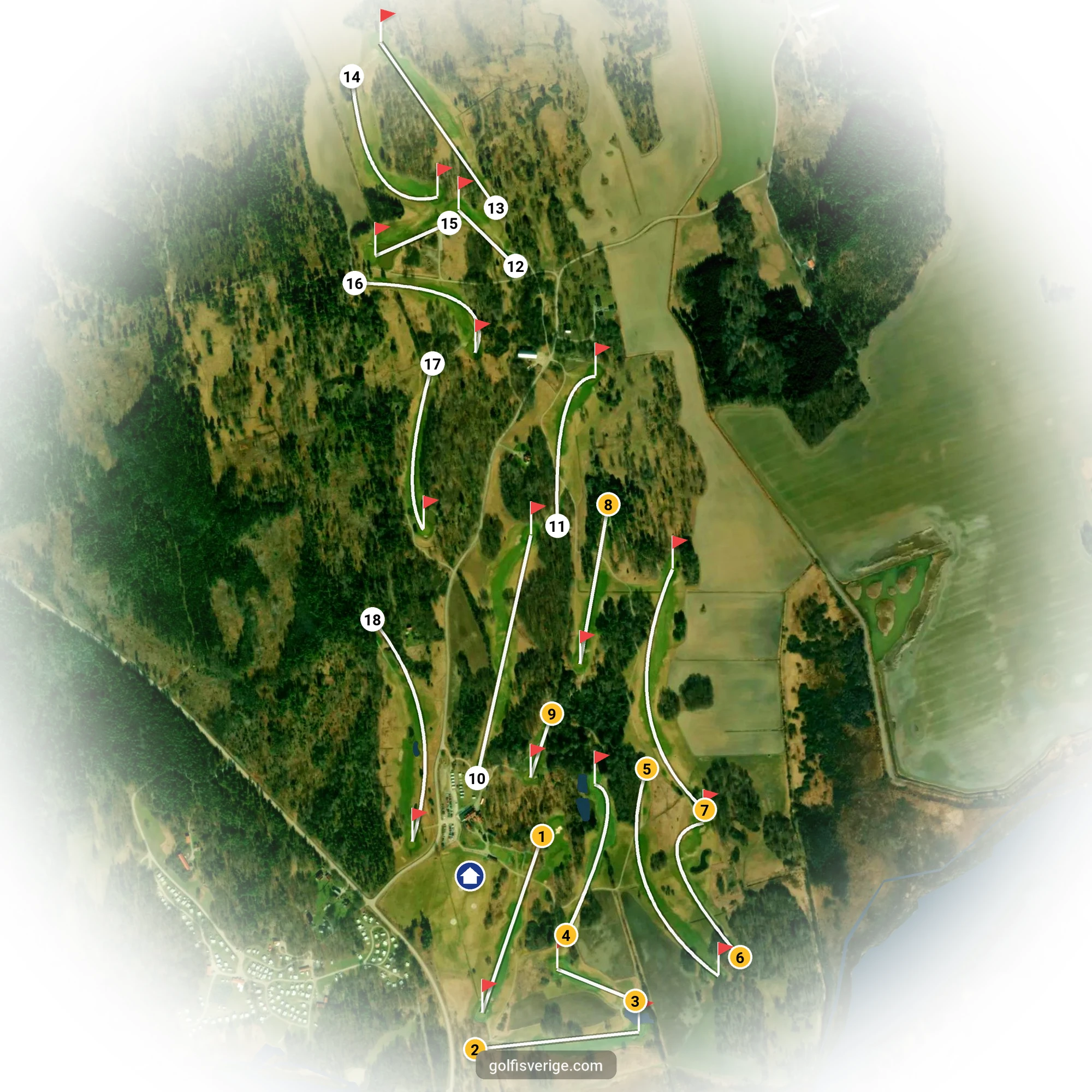 Course guide for Ängsö GK at Ängsö Golf Club
