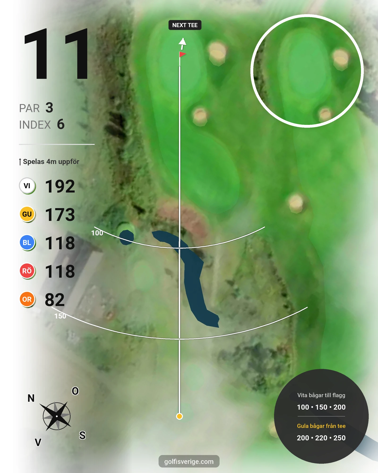 Banguide Årjängs GK på Årjängs Golfklubb - Hål 11 karta