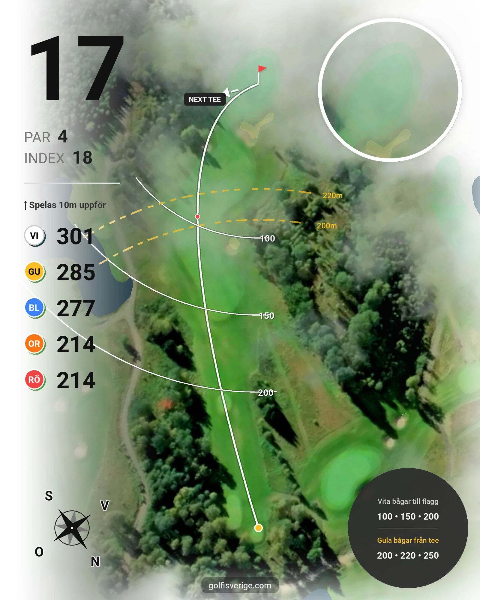 Banguide Årjängs GK på Årjängs Golfklubb - Hål 17 karta