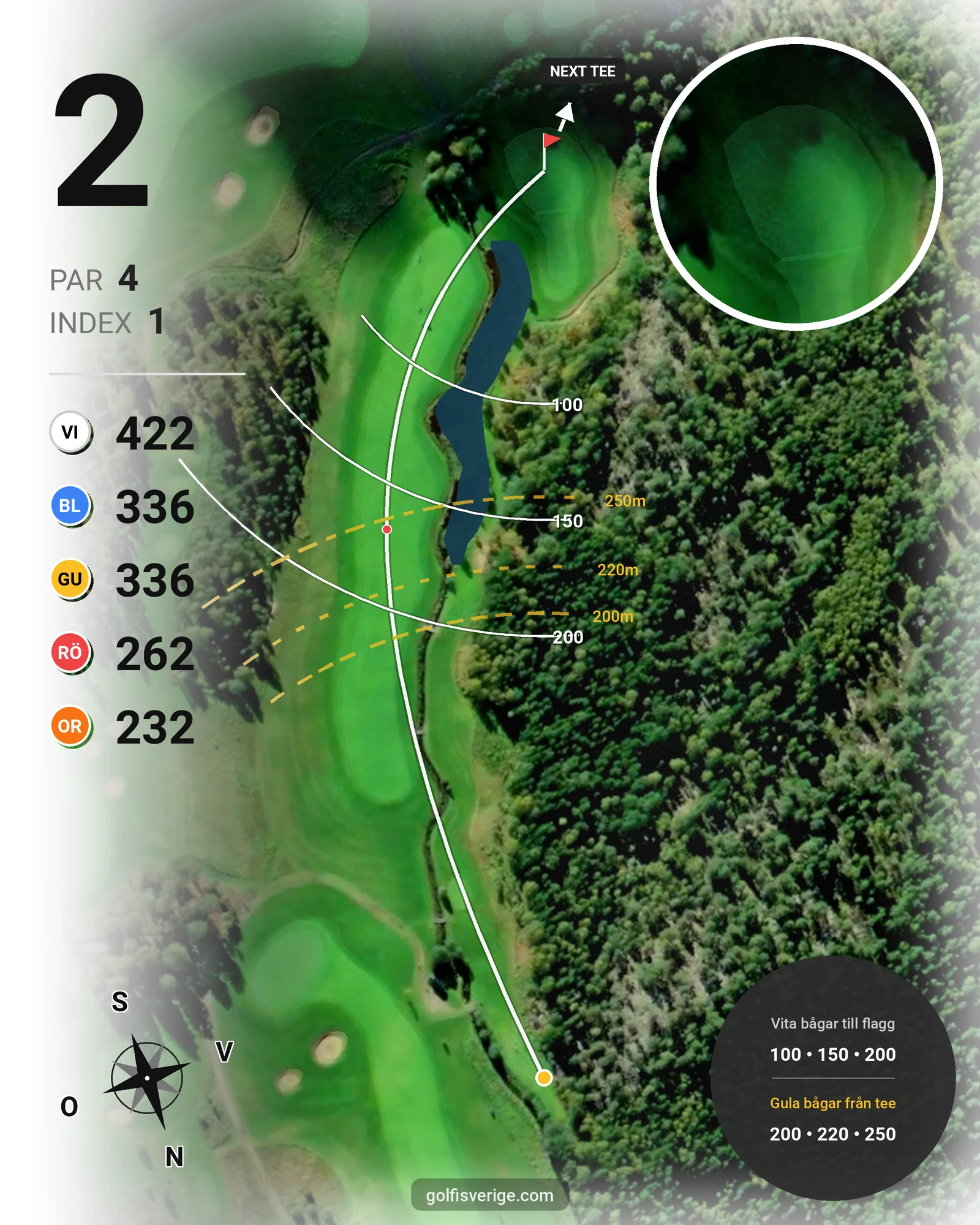 Banguide Årjängs GK på Årjängs Golfklubb - Hål 2 karta