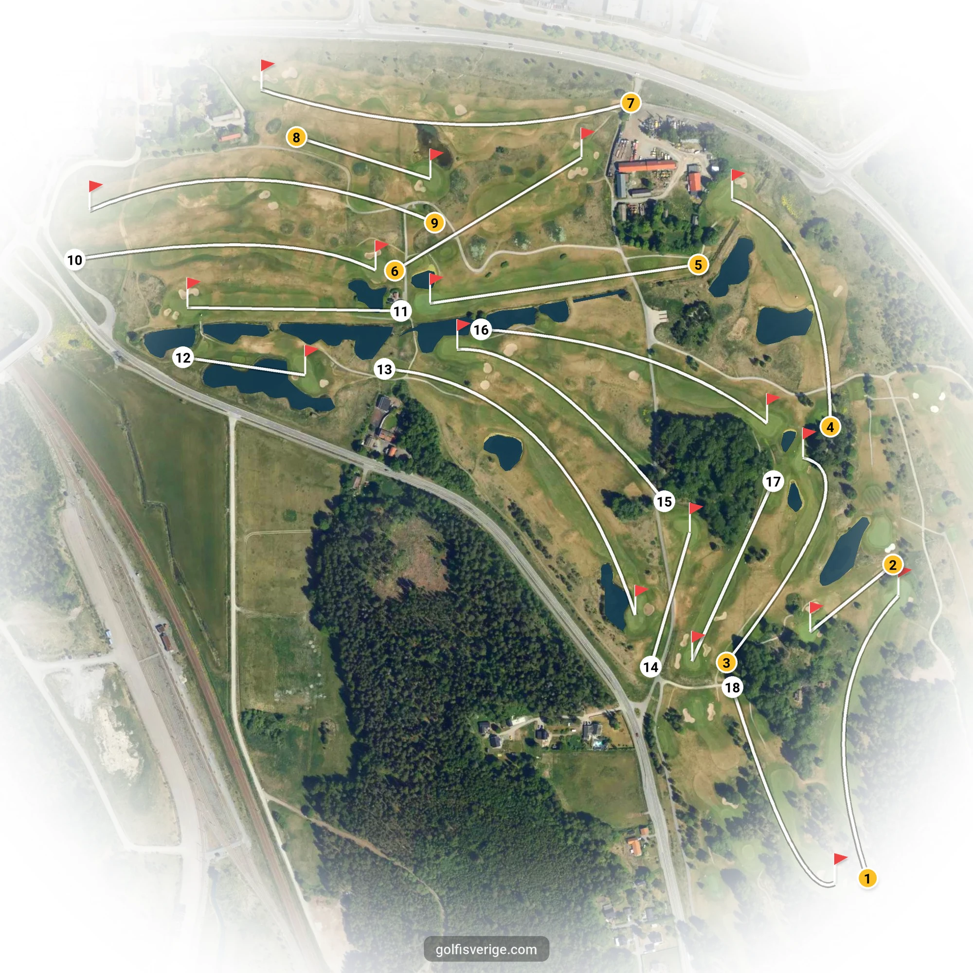 Banguide för Nya Banan på Arlandastad Golfklubb