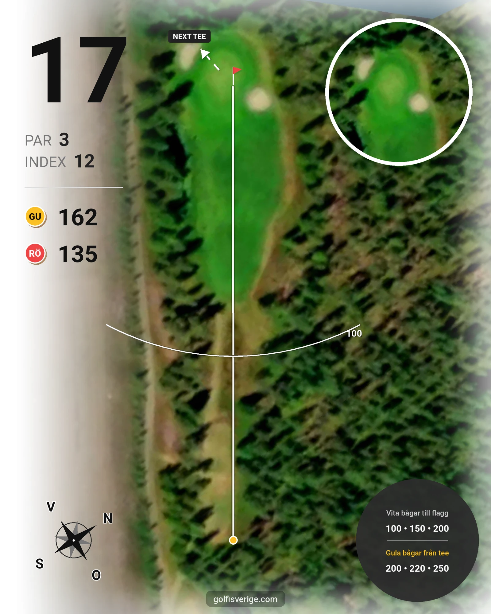 Banguide Åselebanan på Åsele Nya Golfklubb - Hål 17 karta