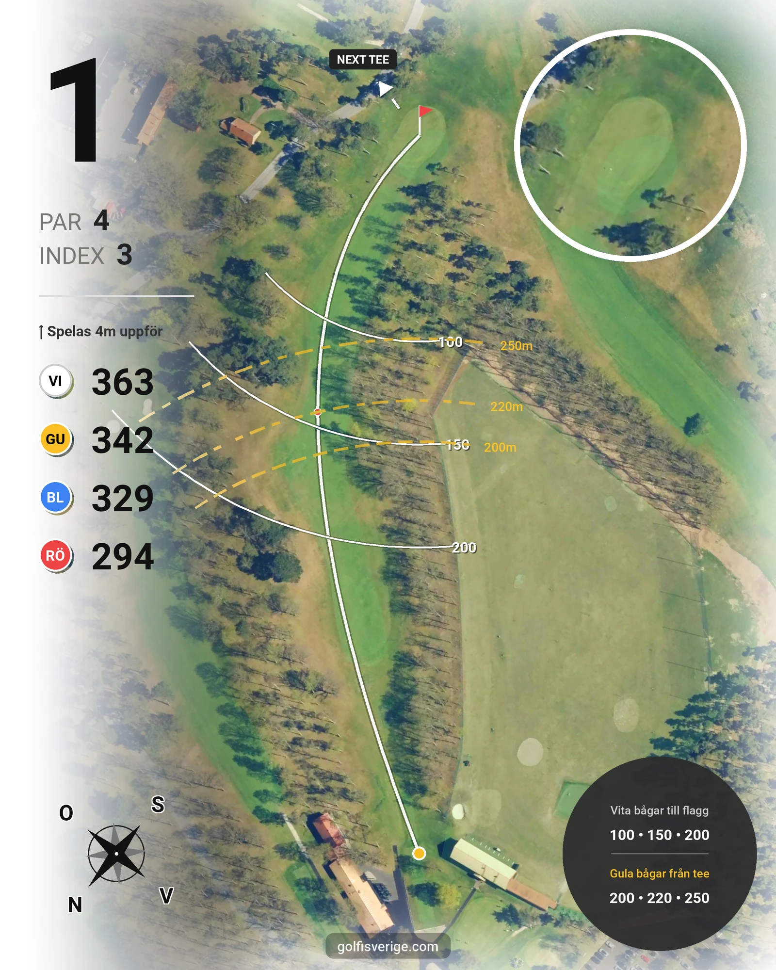 Banguide Ocean Course hål 1 karta