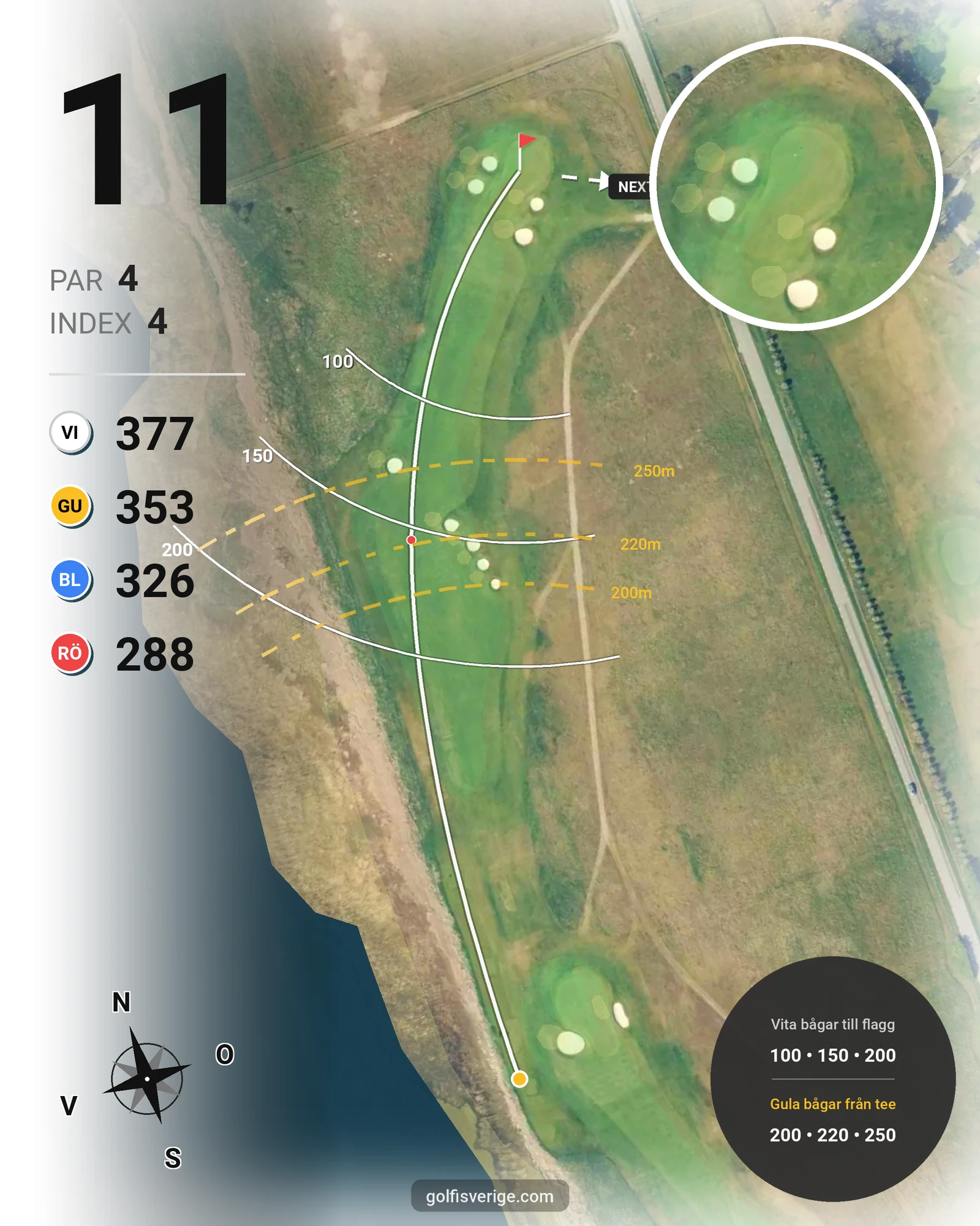 Banguide Ocean Course hål 11 karta