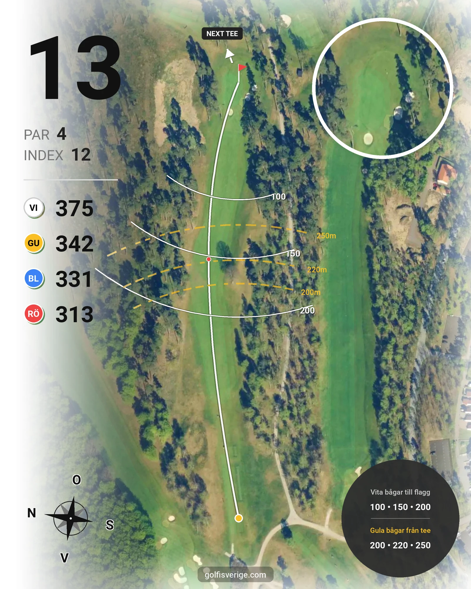 Banguide Ocean Course hål 13 karta