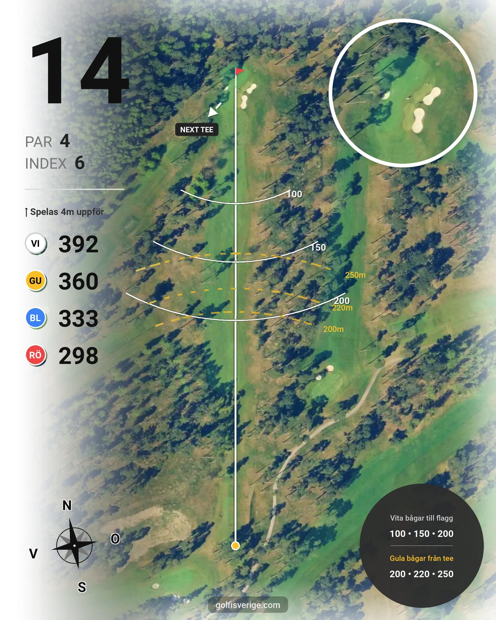 Banguide Ocean Course hål 14 karta