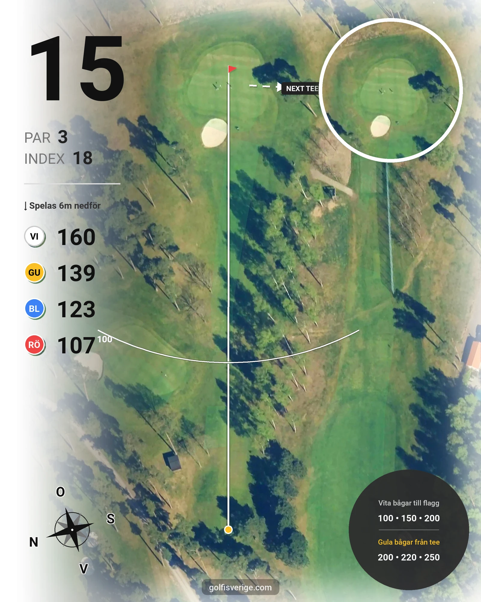 Banguide Pine Course hål 15 karta