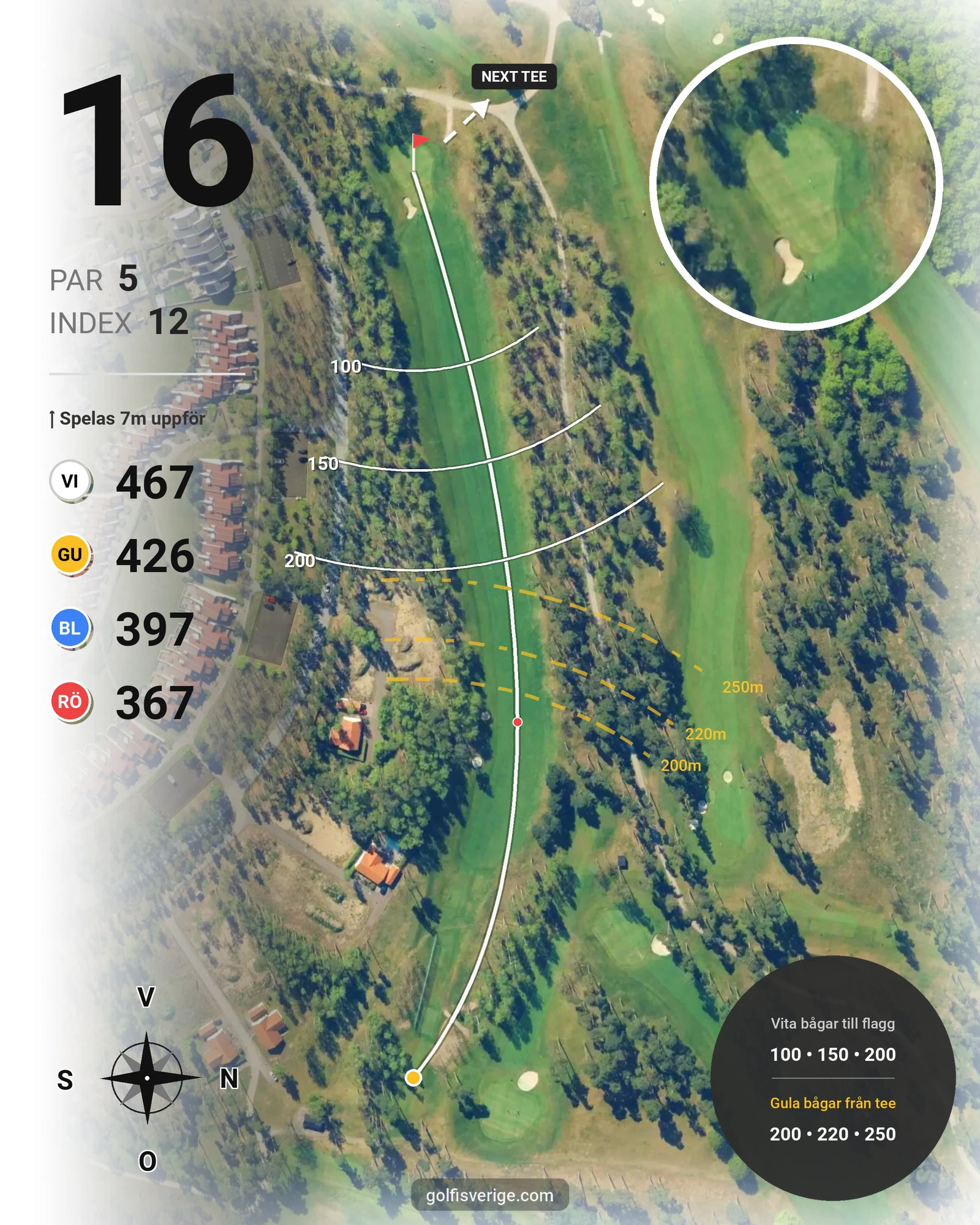 Banguide Pine Course hål 16 karta