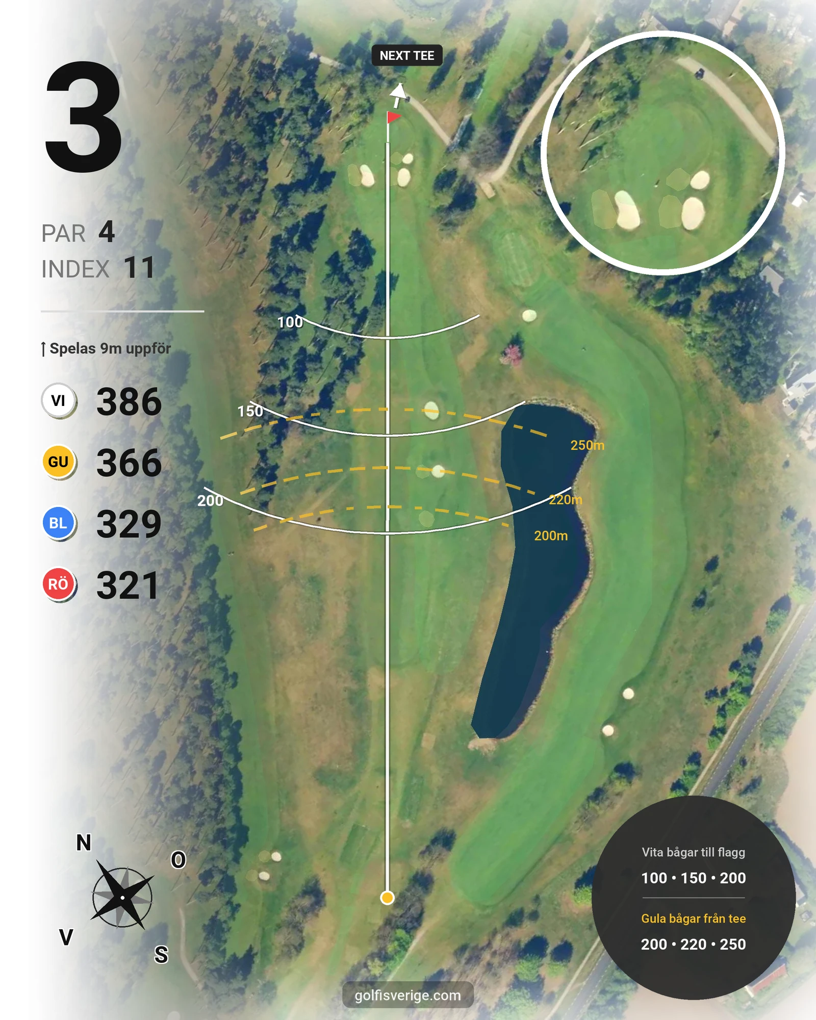Banguide Ocean Course hål 3 karta