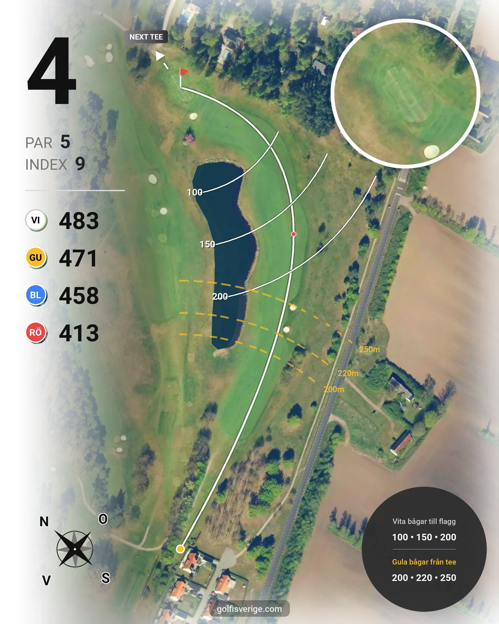 Banguide Pine Course hål 4 karta