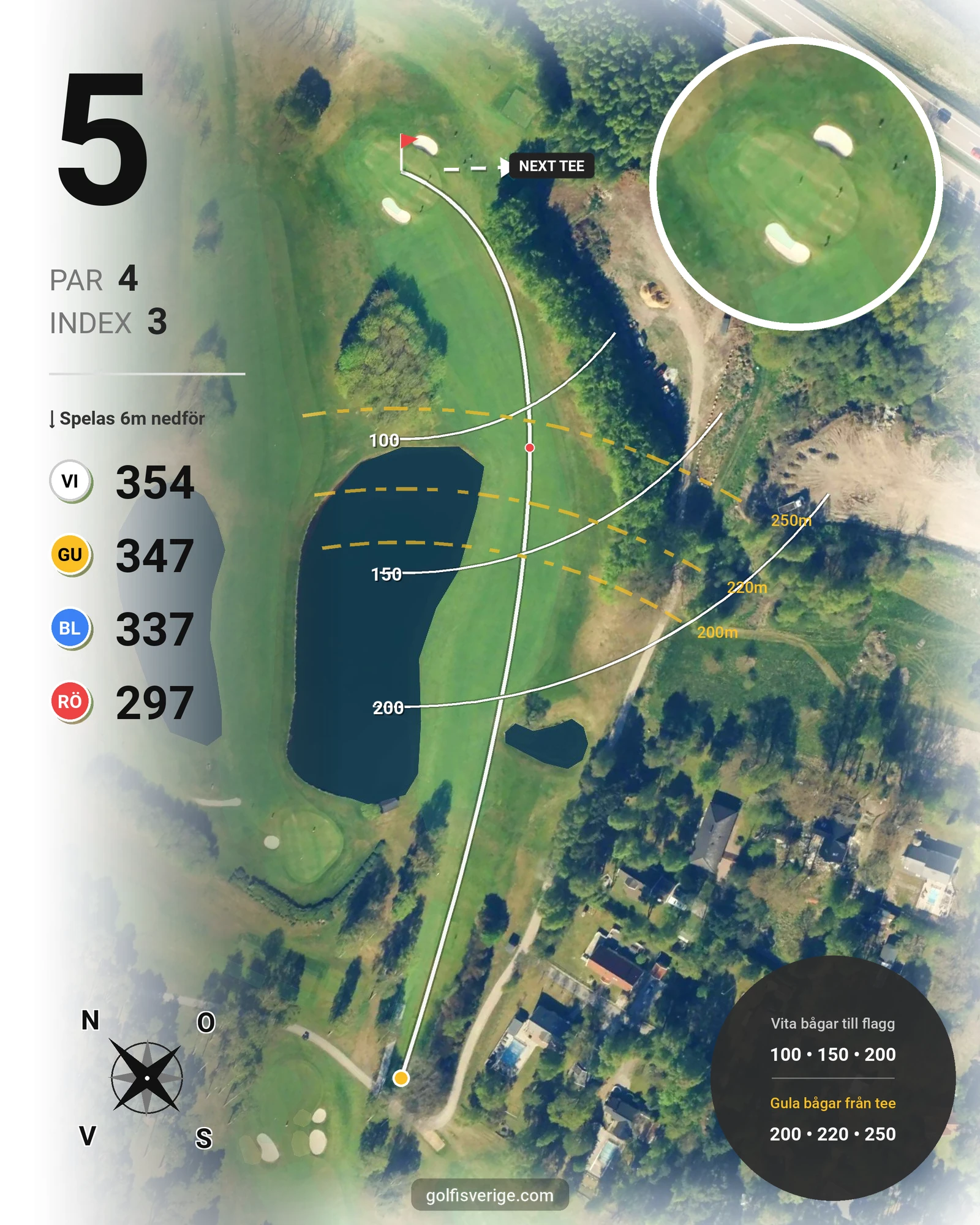 Banguide Pine Course hål 5 karta