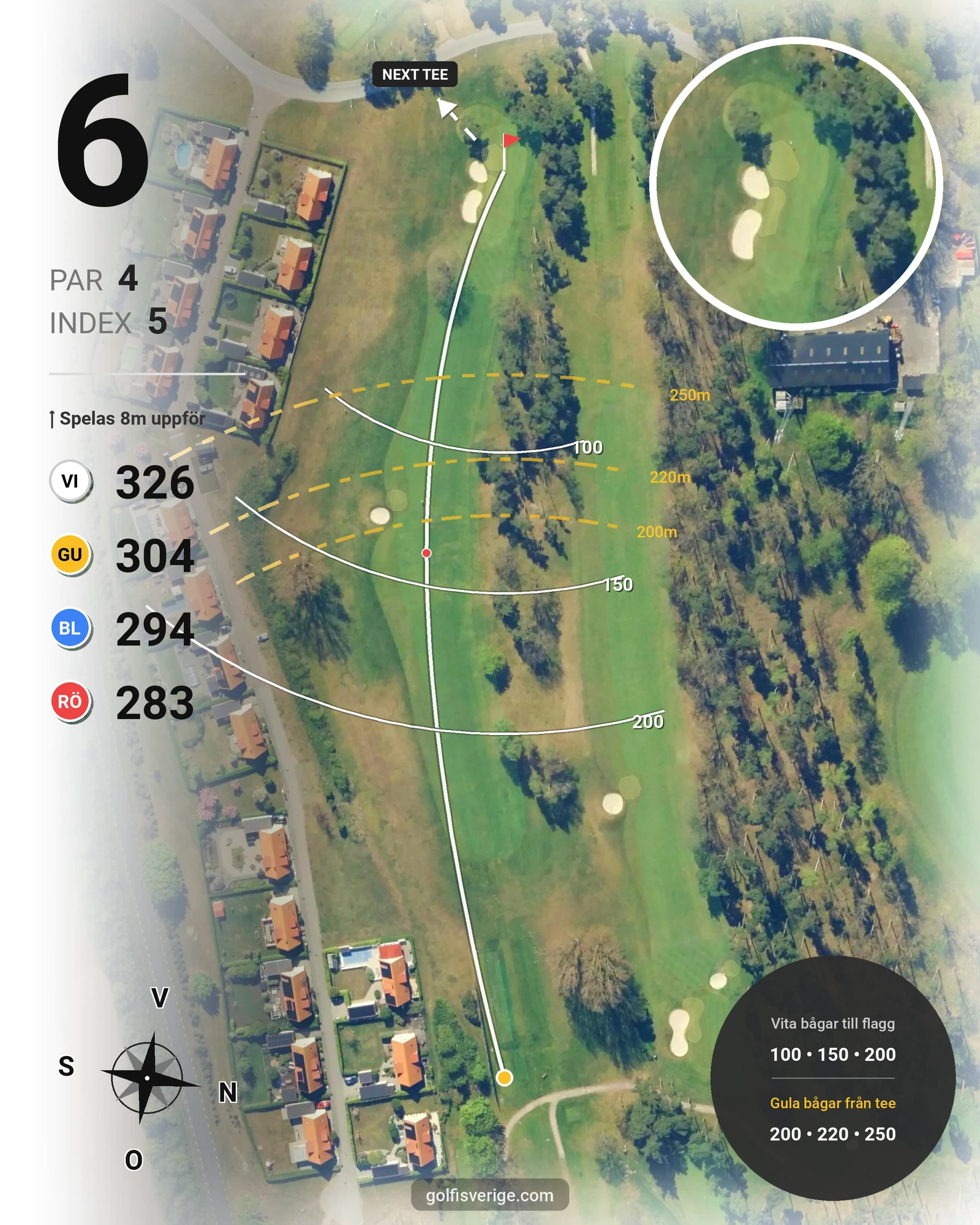 Banguide Ocean Course hål 6 karta