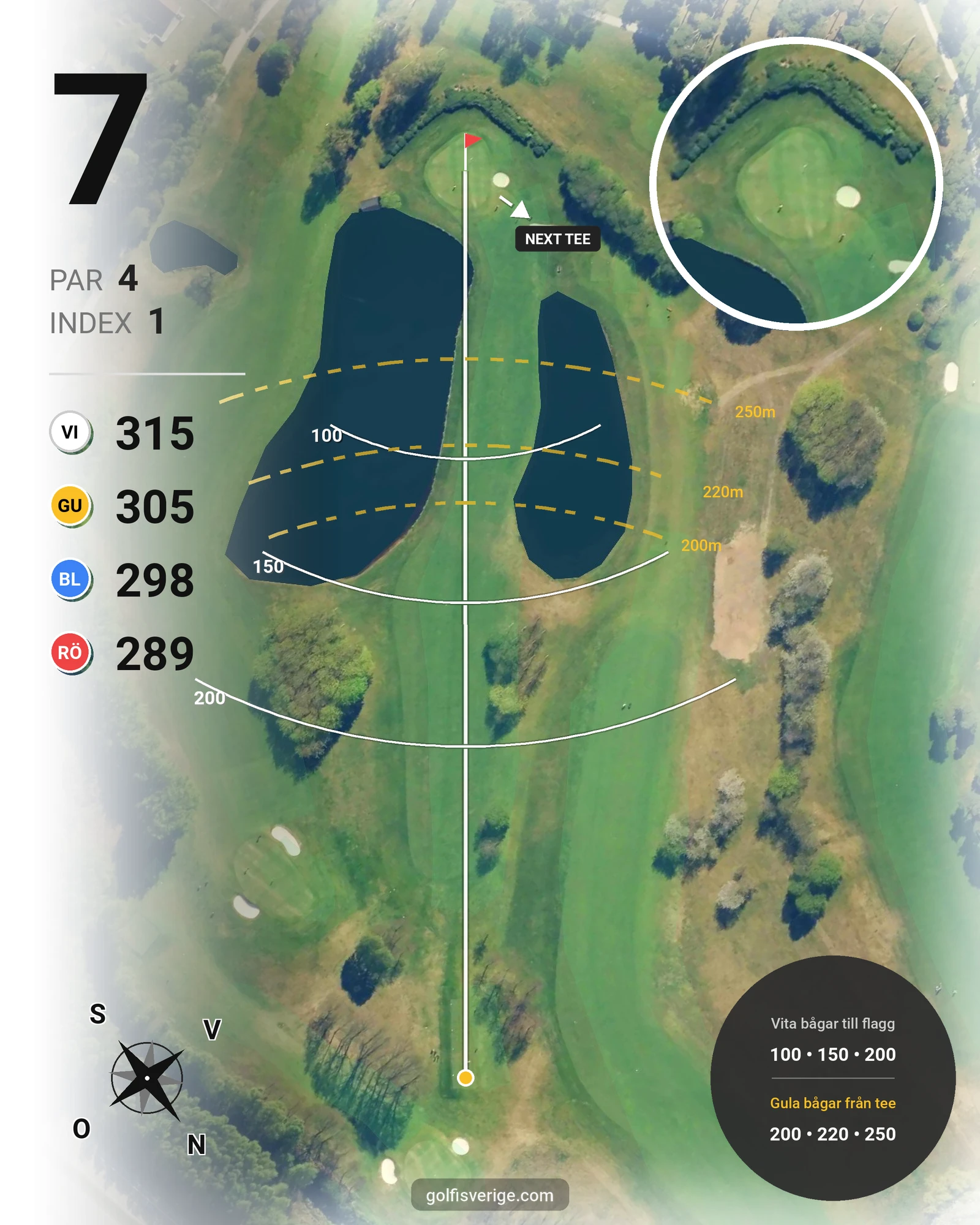 Banguide Pine Course hål 7 karta