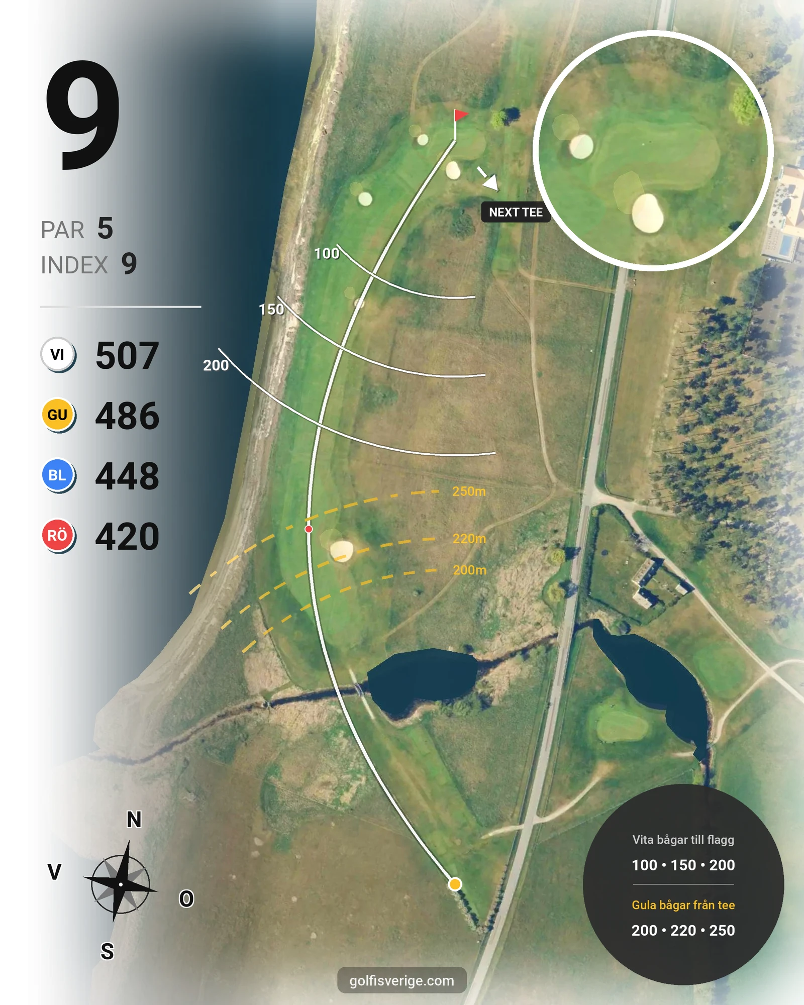 Banguide Ocean Course hål 9 karta