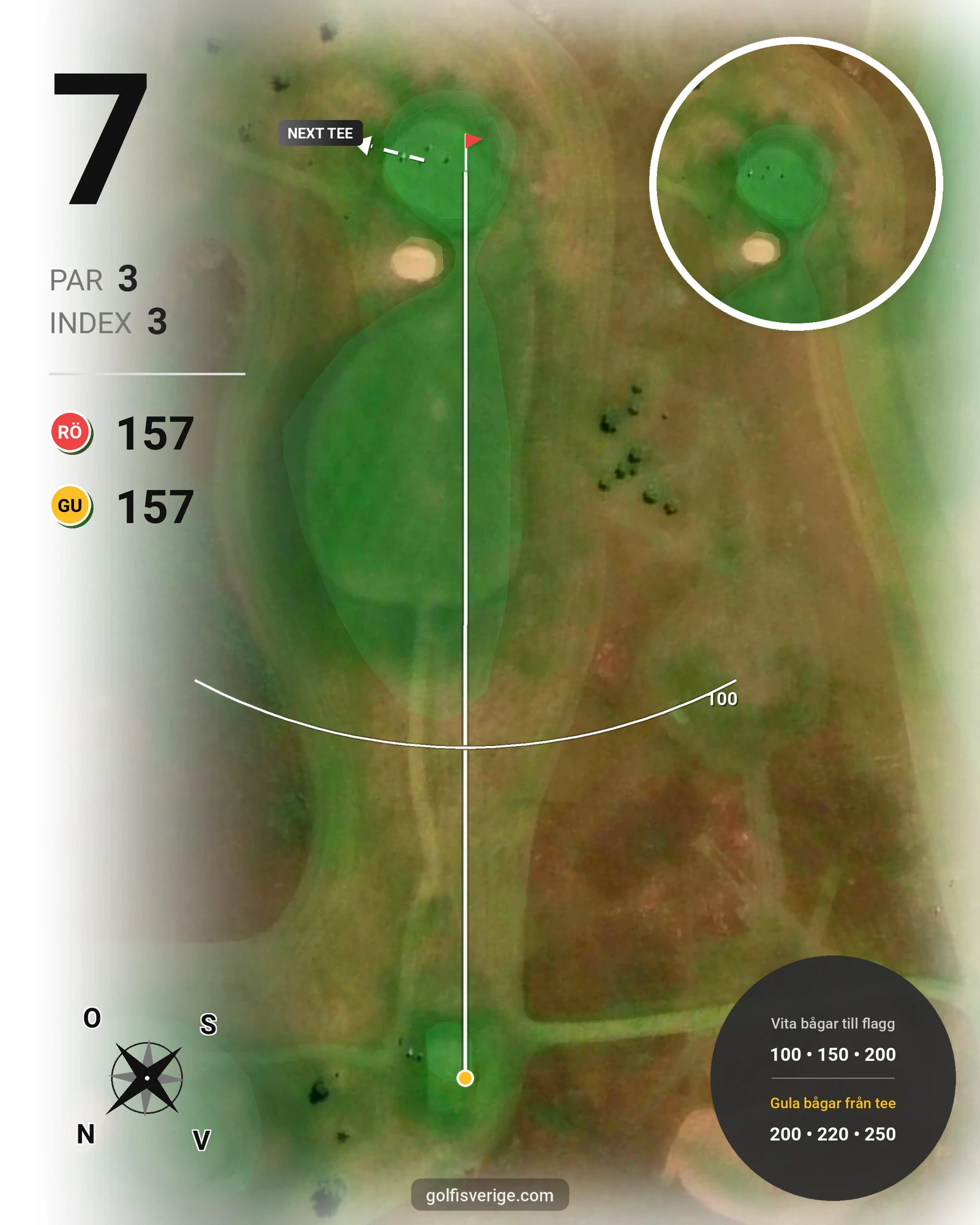 Banguide Binga Golf hål 7 karta