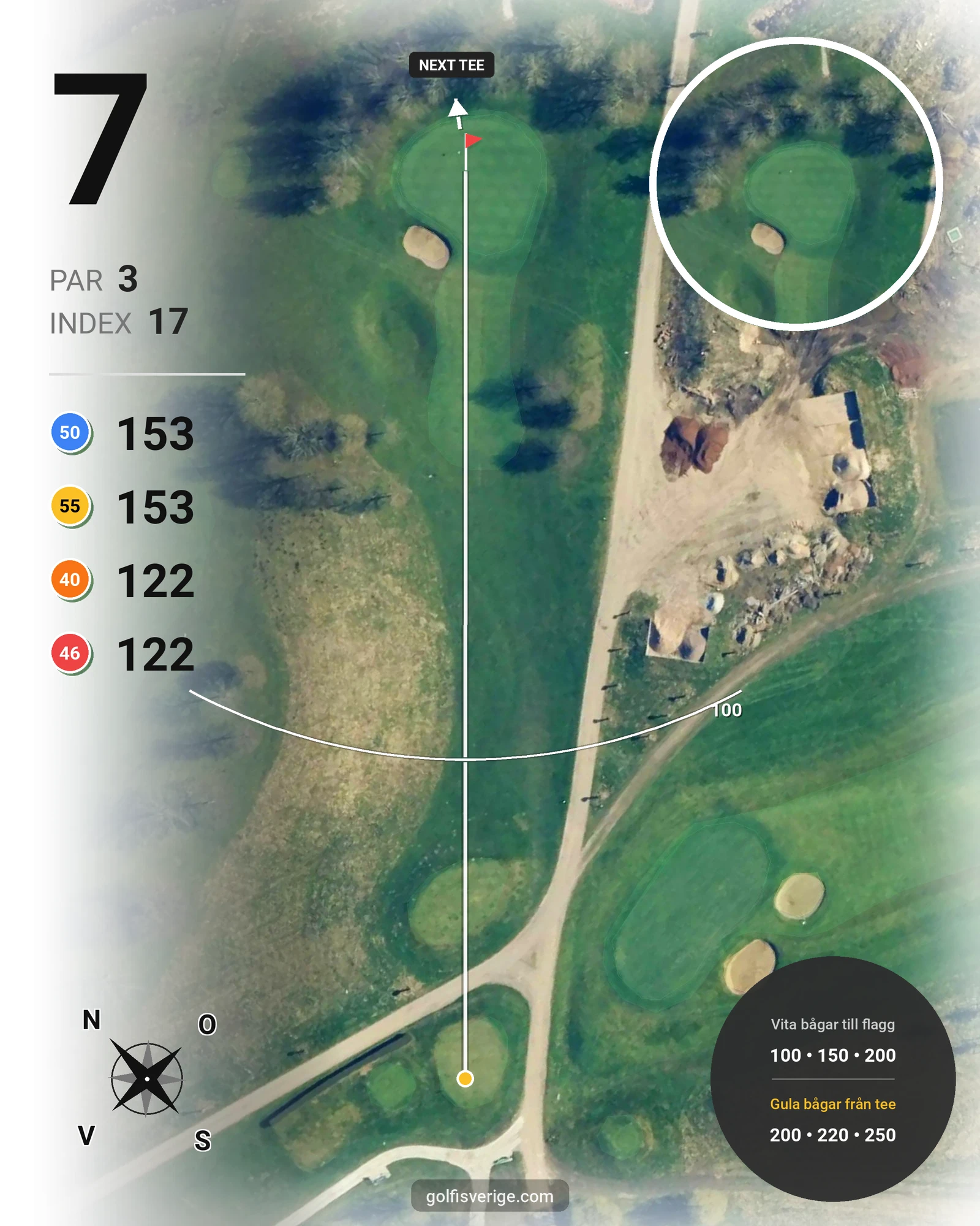 Banguide KUNGSBANAN på Bokskogens Golfklubb - Hål 7 karta