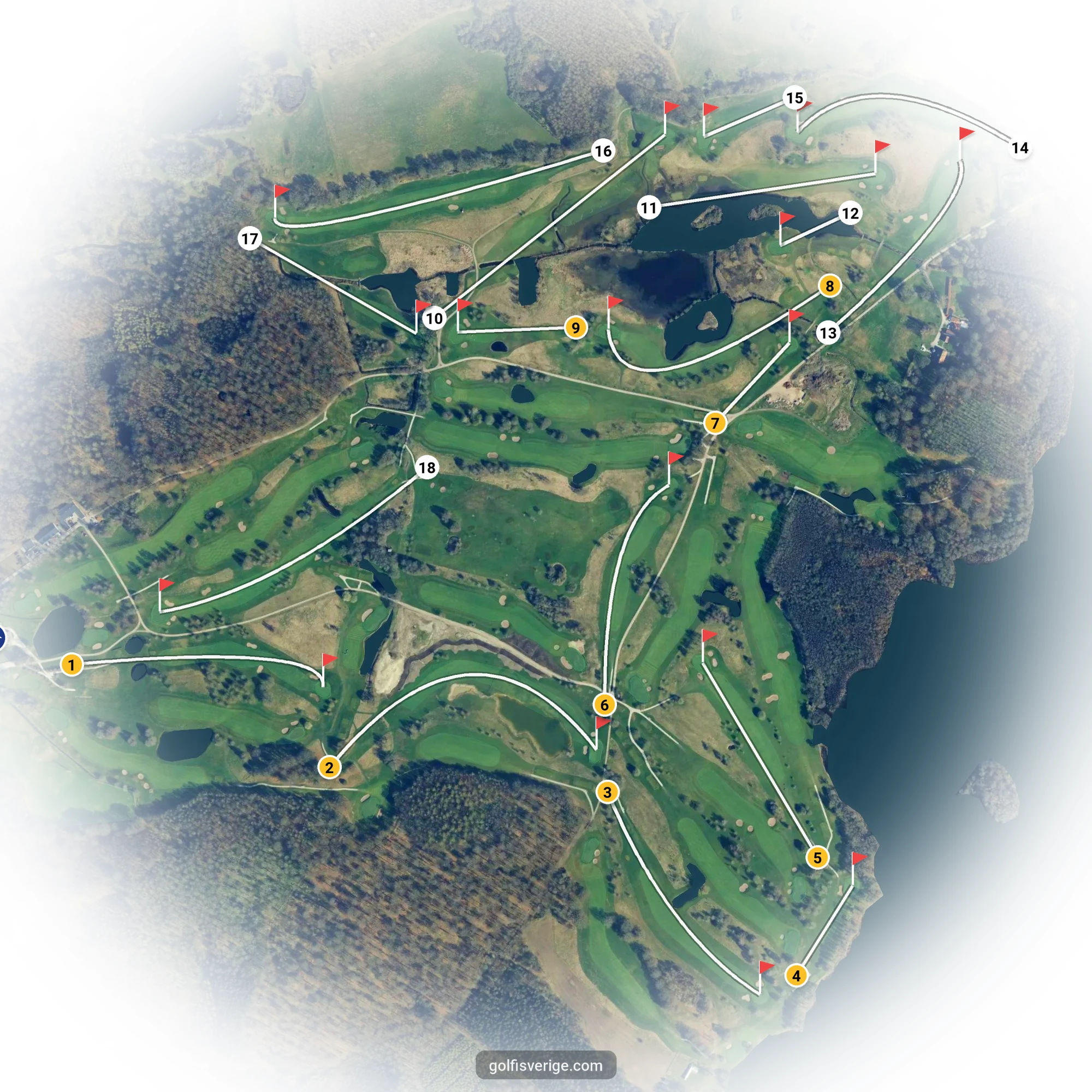 Banguide för KUNGSBANAN på Bokskogens Golfklubb