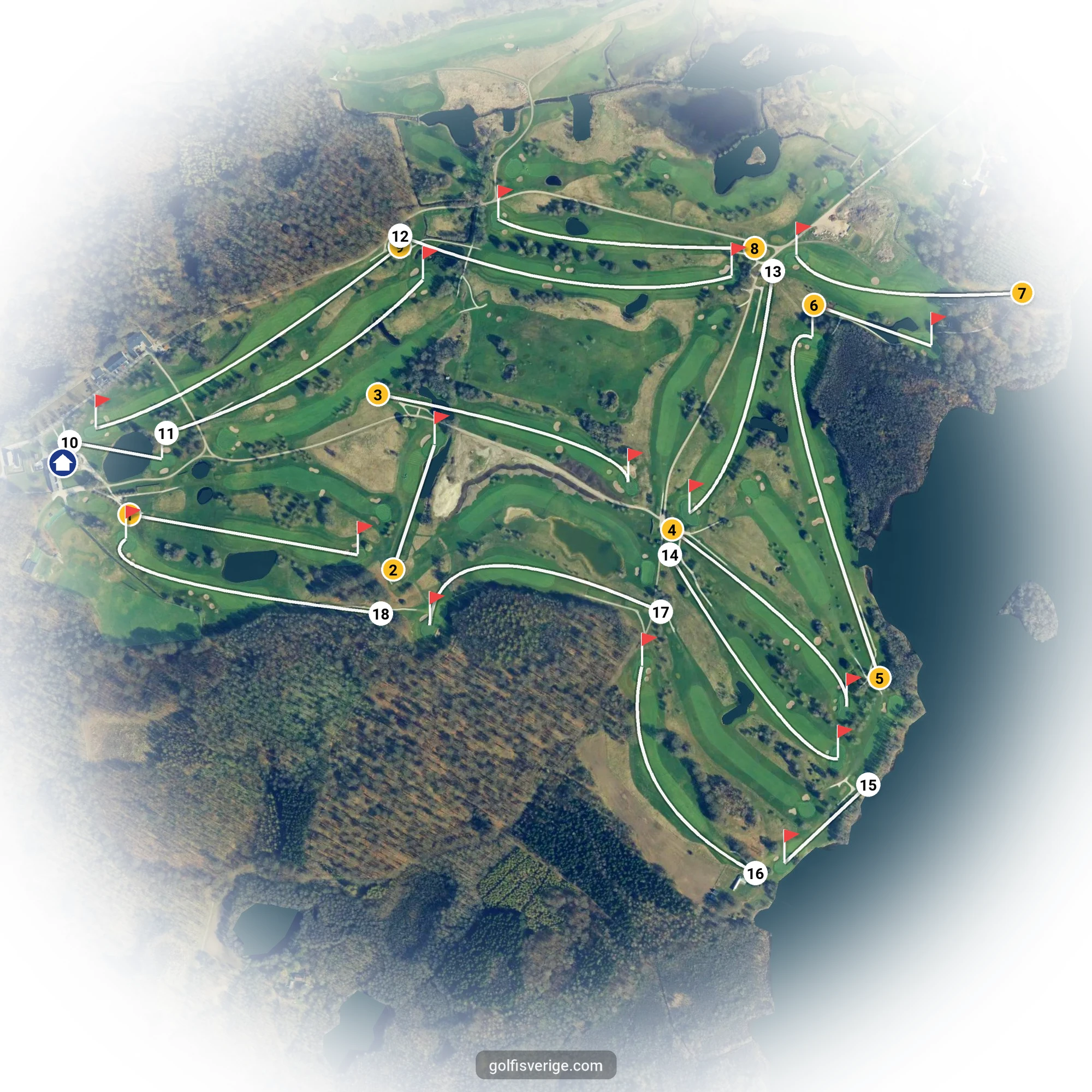 Banguide för GAMLA BANAN på Bokskogens Golfklubb