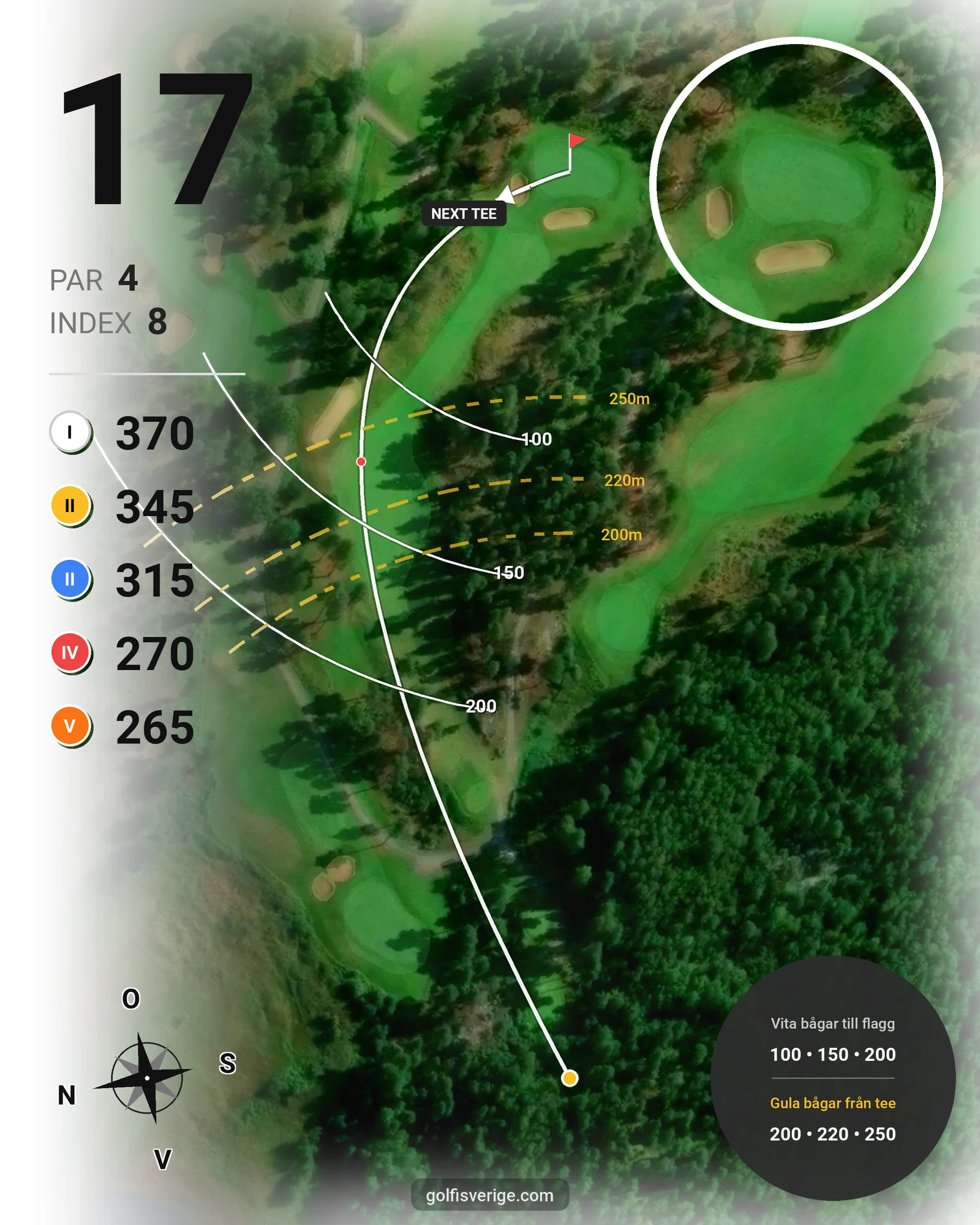 Banguide Bråvikens GK 18 hål på Bråvikens Golfklubb - Hål 17 karta