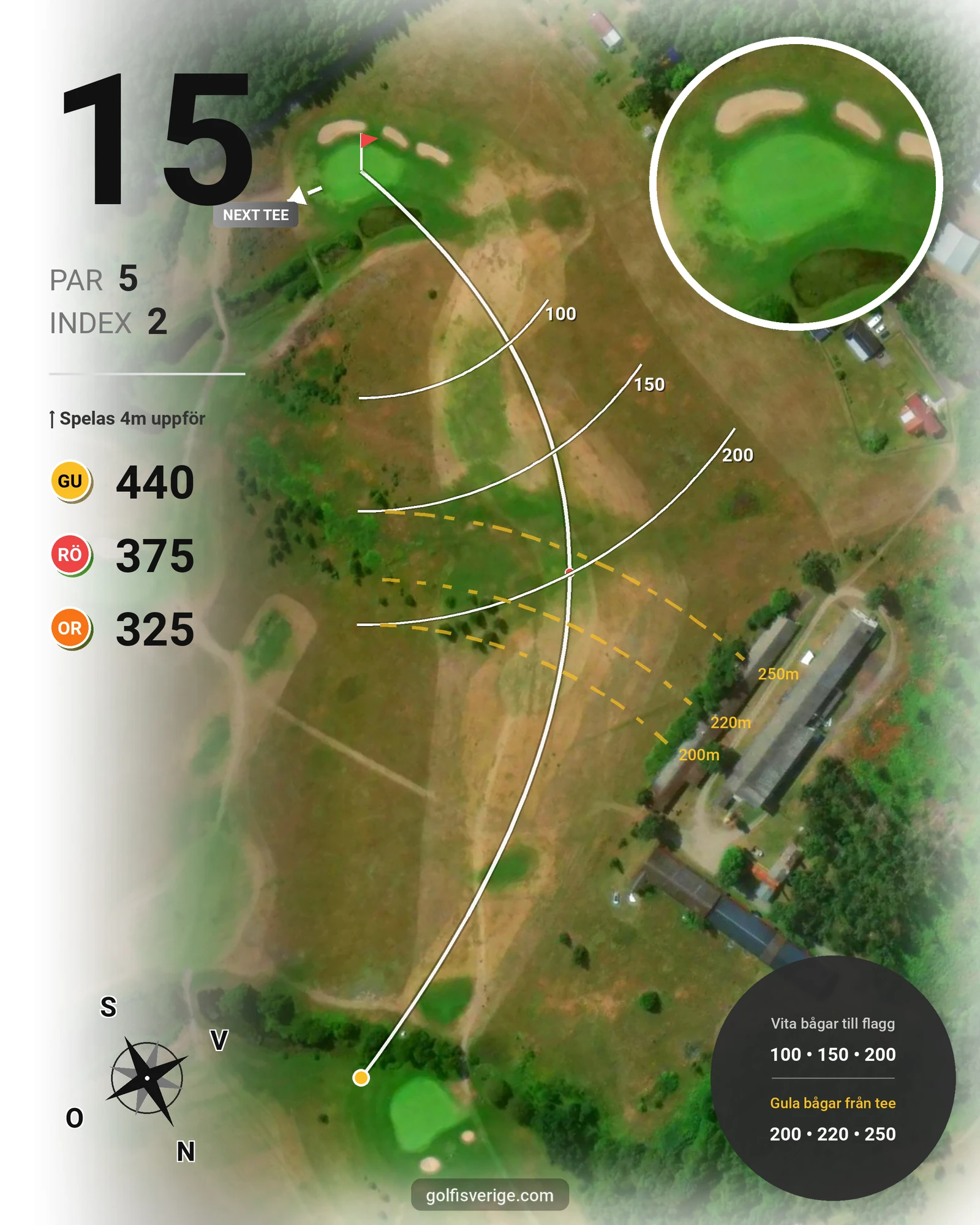 Banguide Brevikens GK på Brevikens Golfklubb - Hål 15 karta