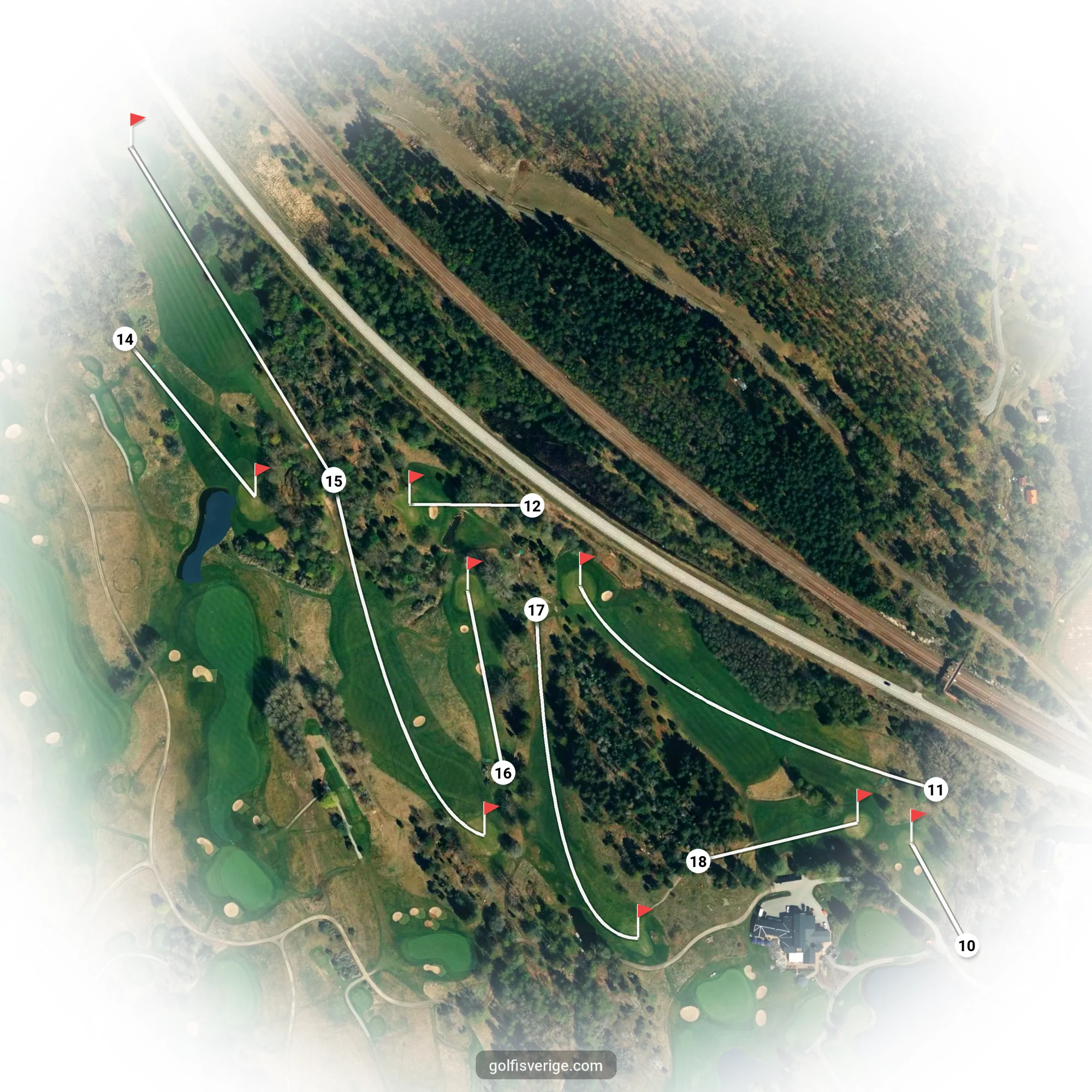 Banguide för 9-hålsbanan på Bro-Bålsta Golfklubb