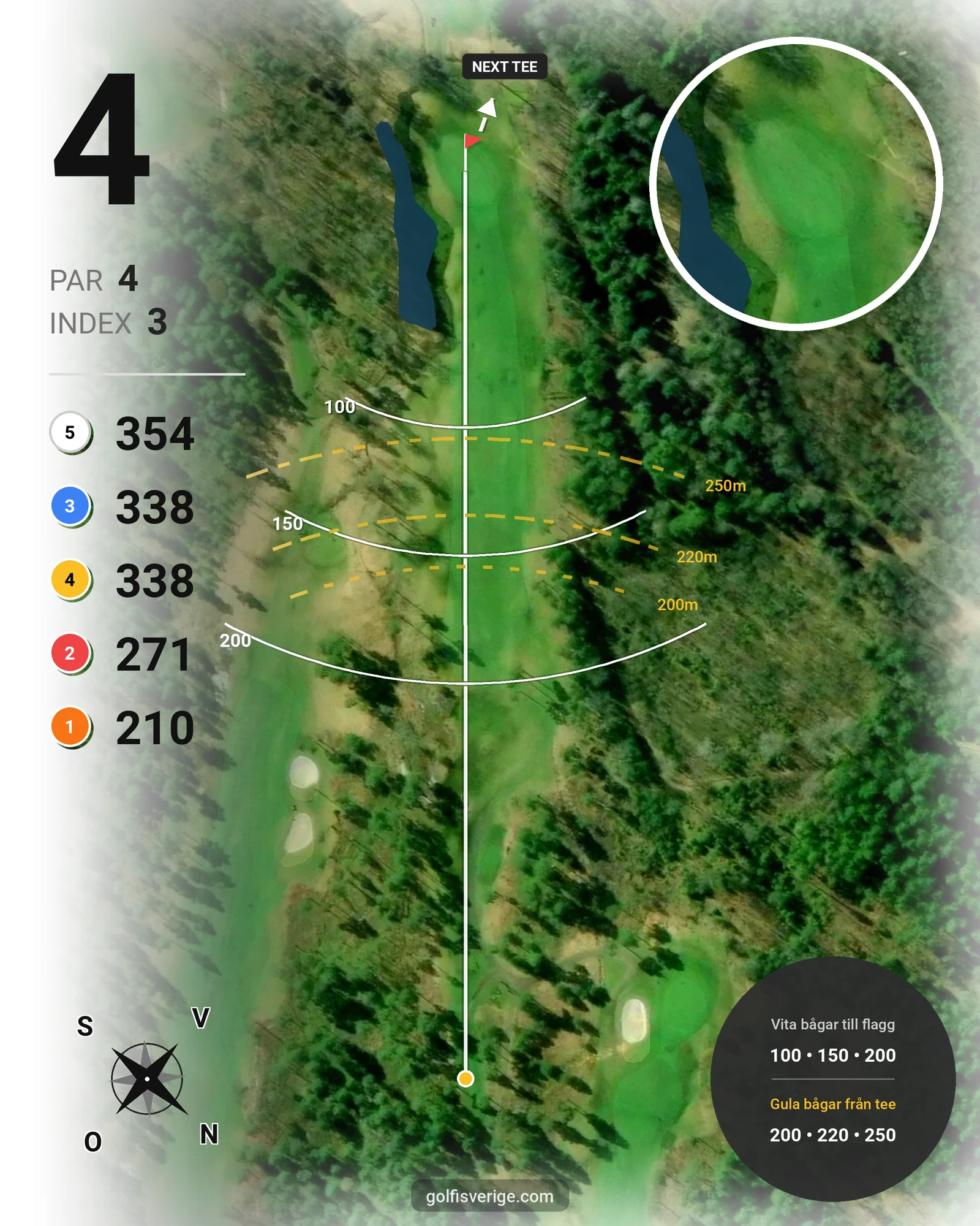 Banguide Bryngfjordens Golfbana 2026 på Bryngfjordens Golfklubb - Hål 4 karta