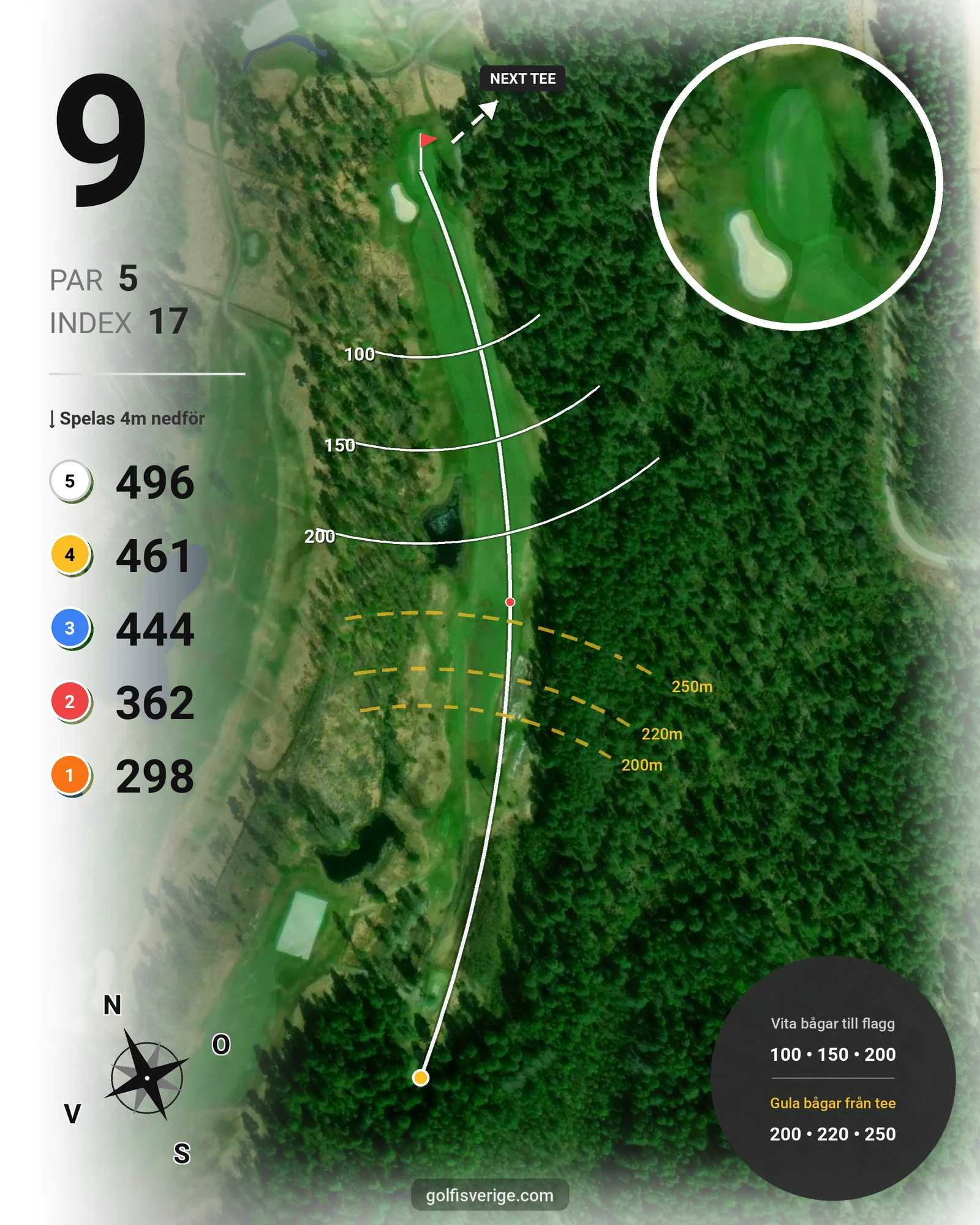 Banguide Bryngfjordens Golfbana 2026 på Bryngfjordens Golfklubb - Hål 9 karta