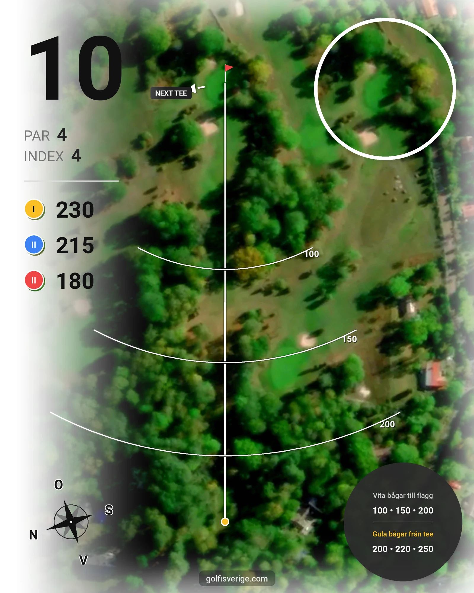 Banguide Byxelkroks GK 12 hålsbanan hål 10 karta