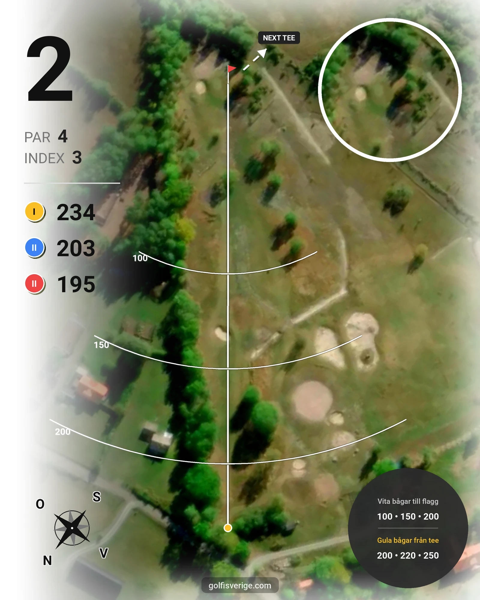 Banguide Byxelkroks GK 12 hålsbanan hål 2 karta