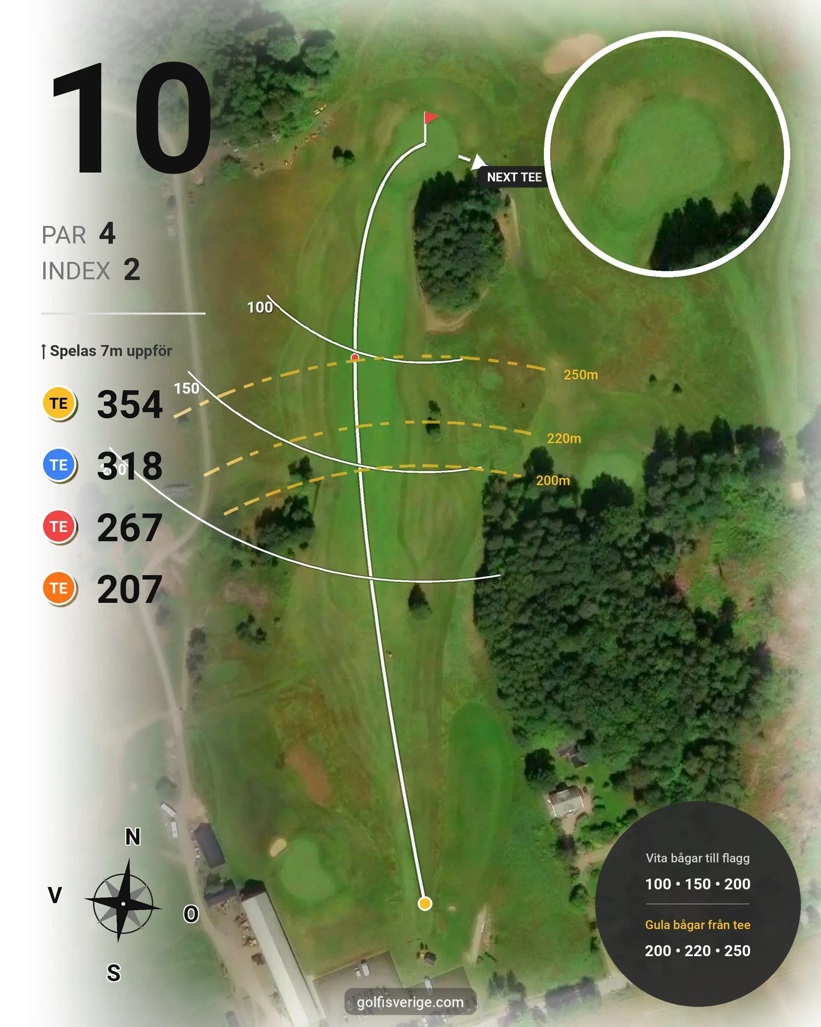 Banguide Dagsholm på Dagsholm Golfklubb - Hål 10 karta