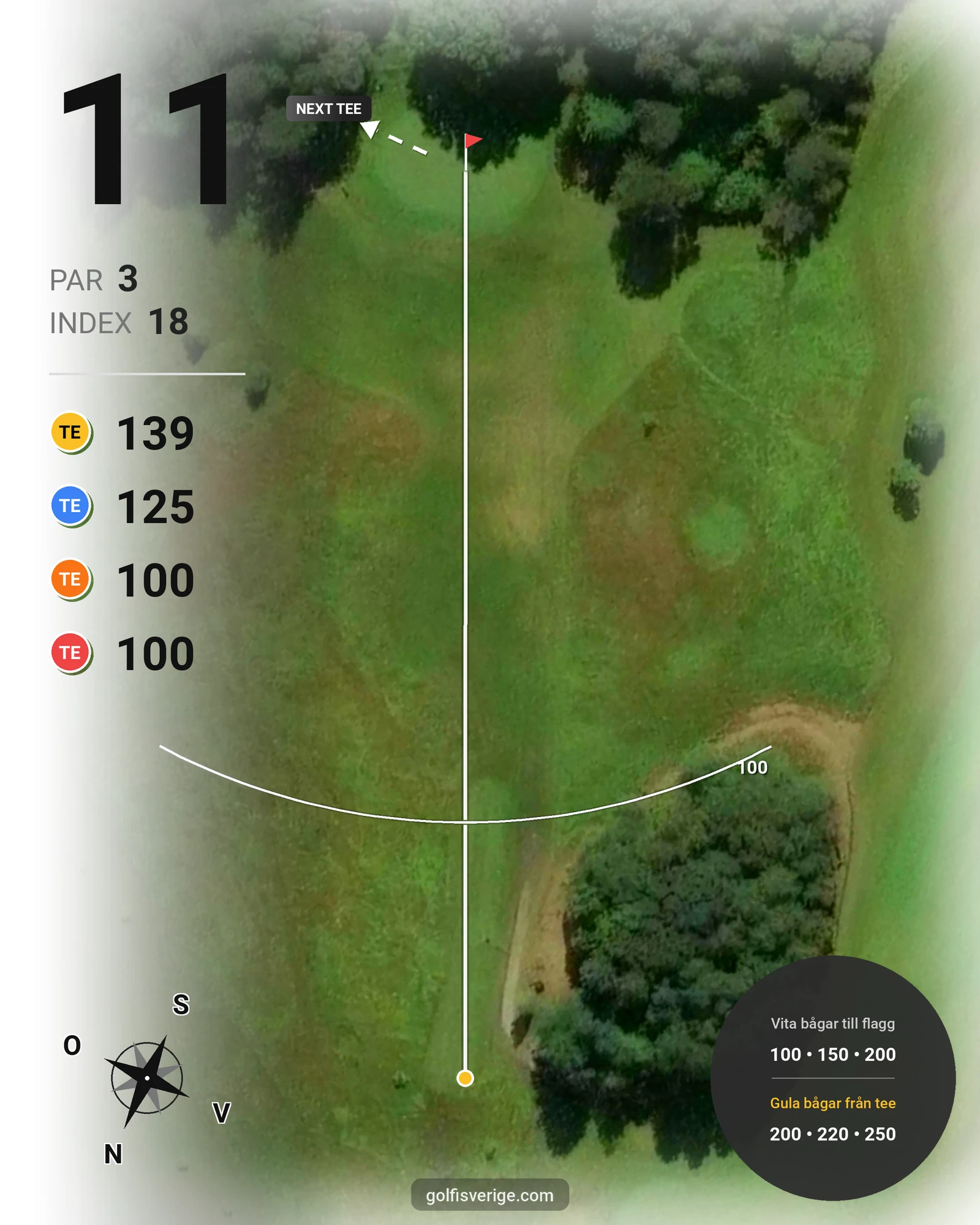 Banguide Dagsholm på Dagsholm Golfklubb - Hål 11 karta