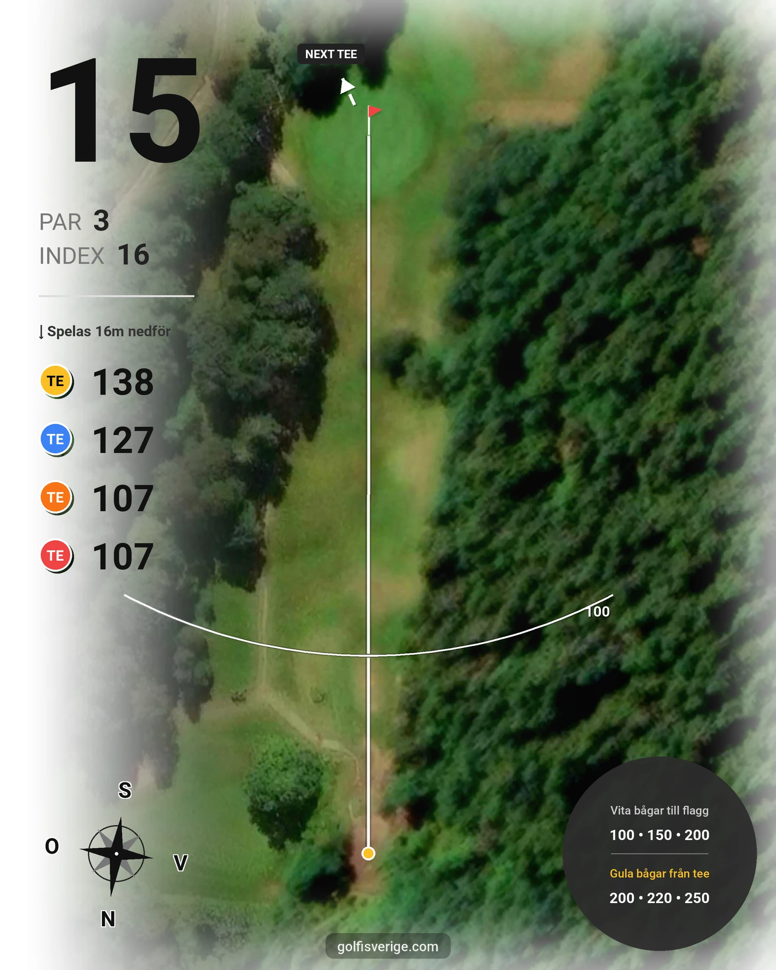 Banguide Dagsholm på Dagsholm Golfklubb - Hål 15 karta