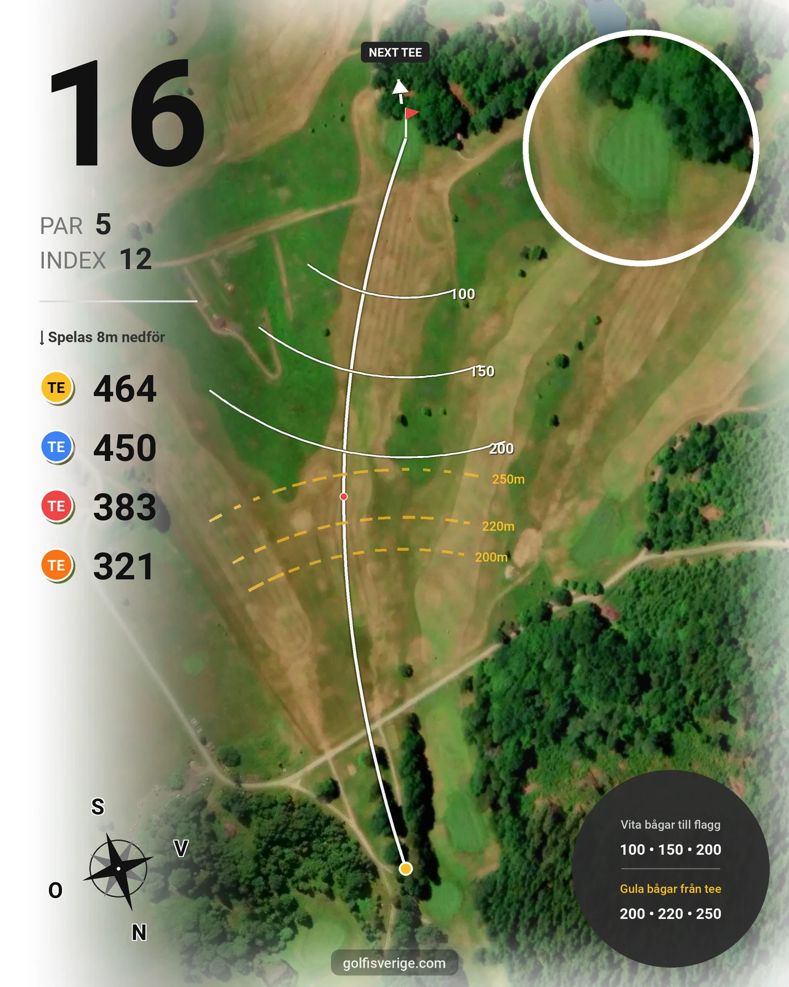 Banguide Dagsholm på Dagsholm Golfklubb - Hål 16 karta