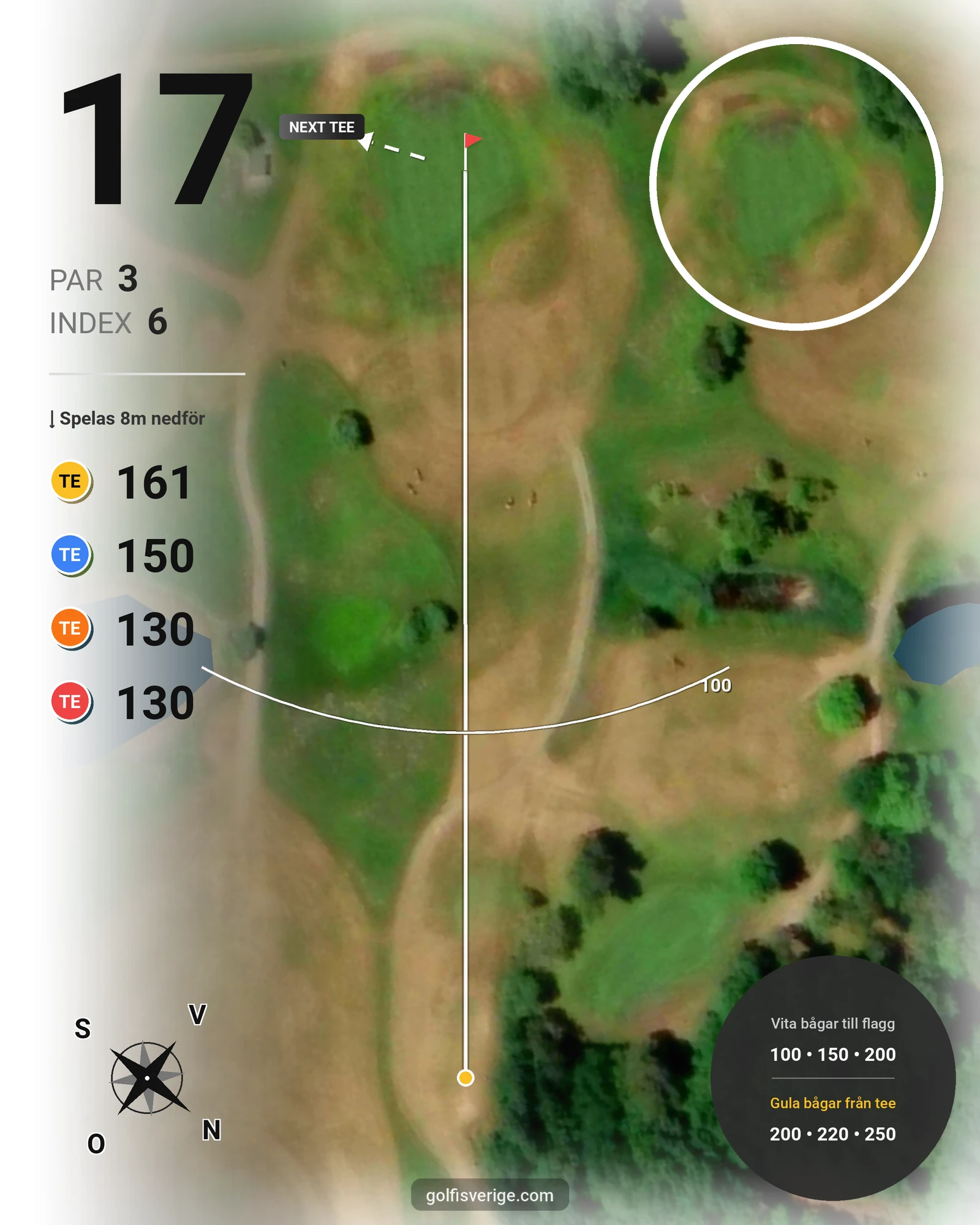Banguide Dagsholm på Dagsholm Golfklubb - Hål 17 karta