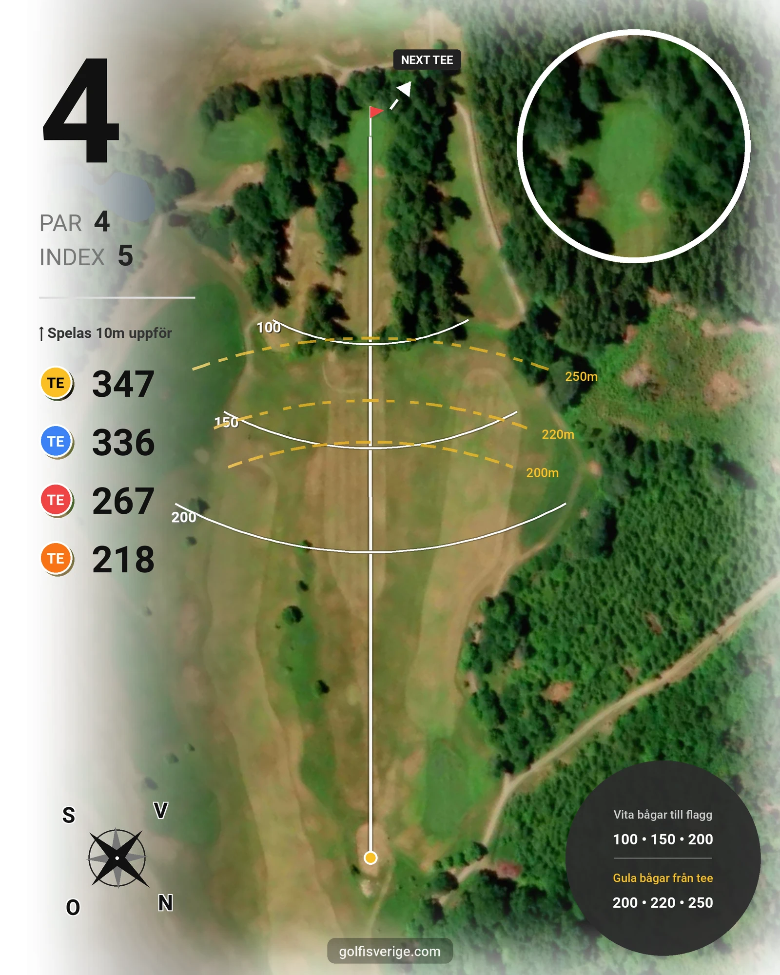 Banguide Dagsholm på Dagsholm Golfklubb - Hål 4 karta