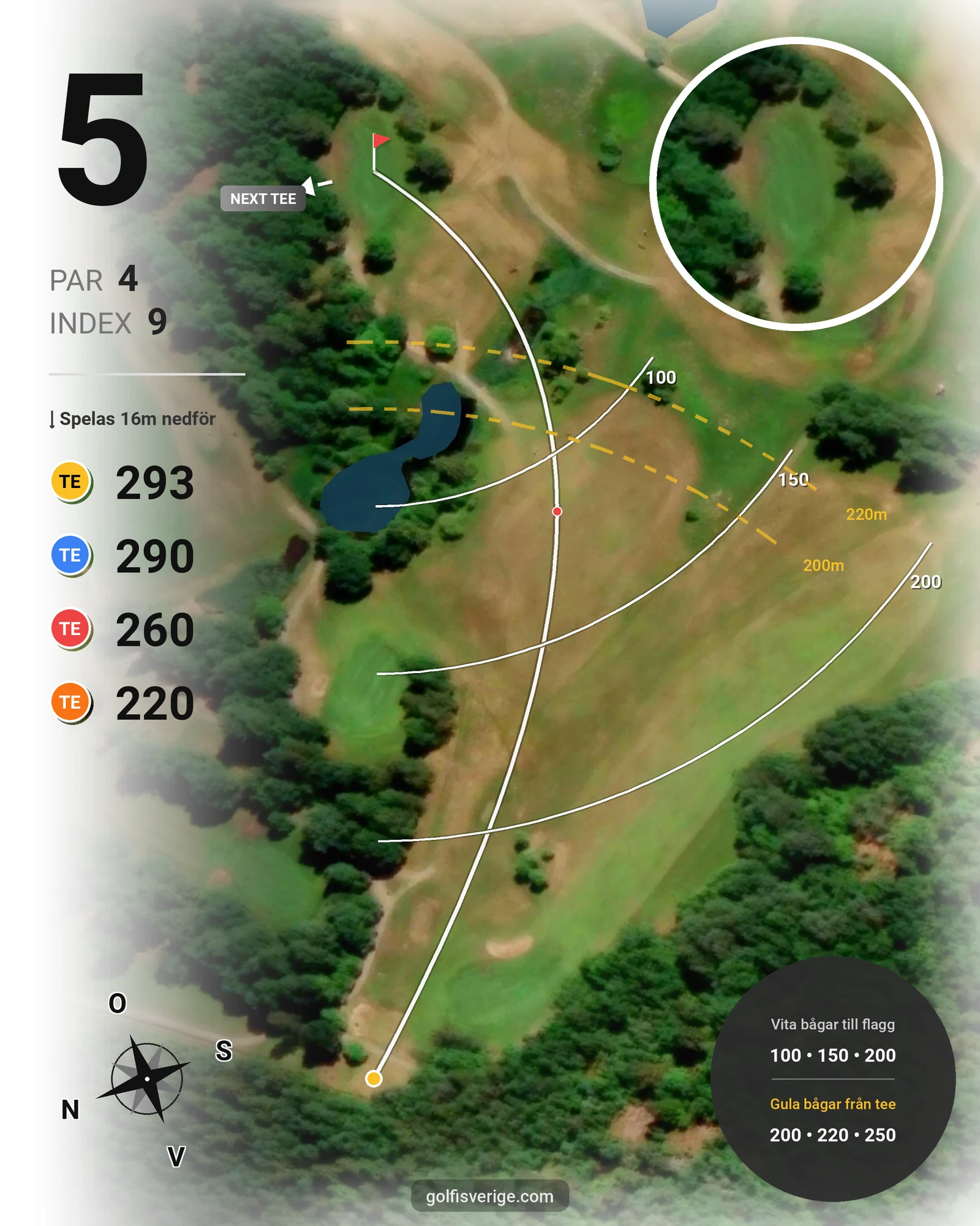 Banguide Dagsholm på Dagsholm Golfklubb - Hål 5 karta