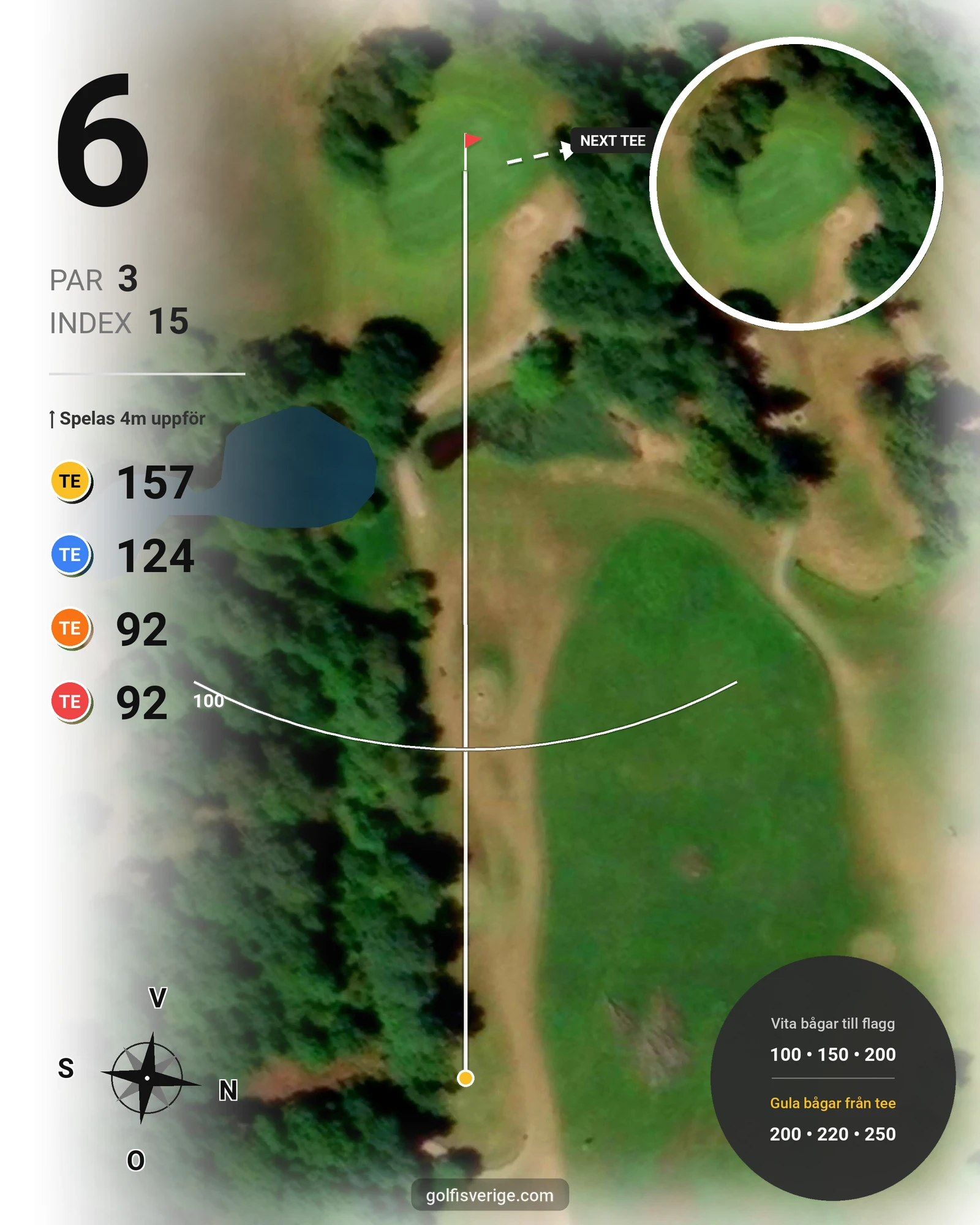 Banguide Dagsholm på Dagsholm Golfklubb - Hål 6 karta