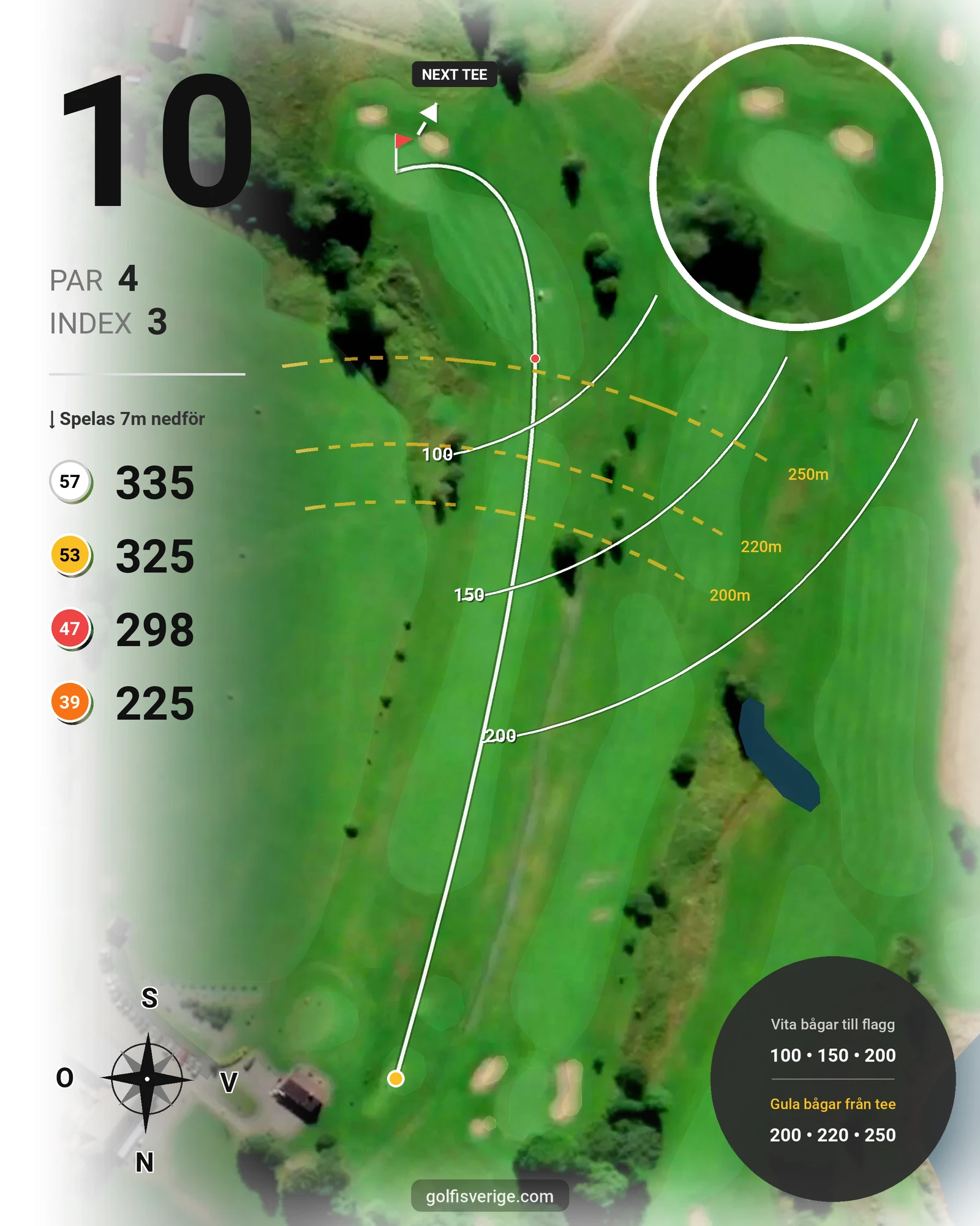 Banguide Noresund18H4T på Eda Golfklubb - Hål 10 karta