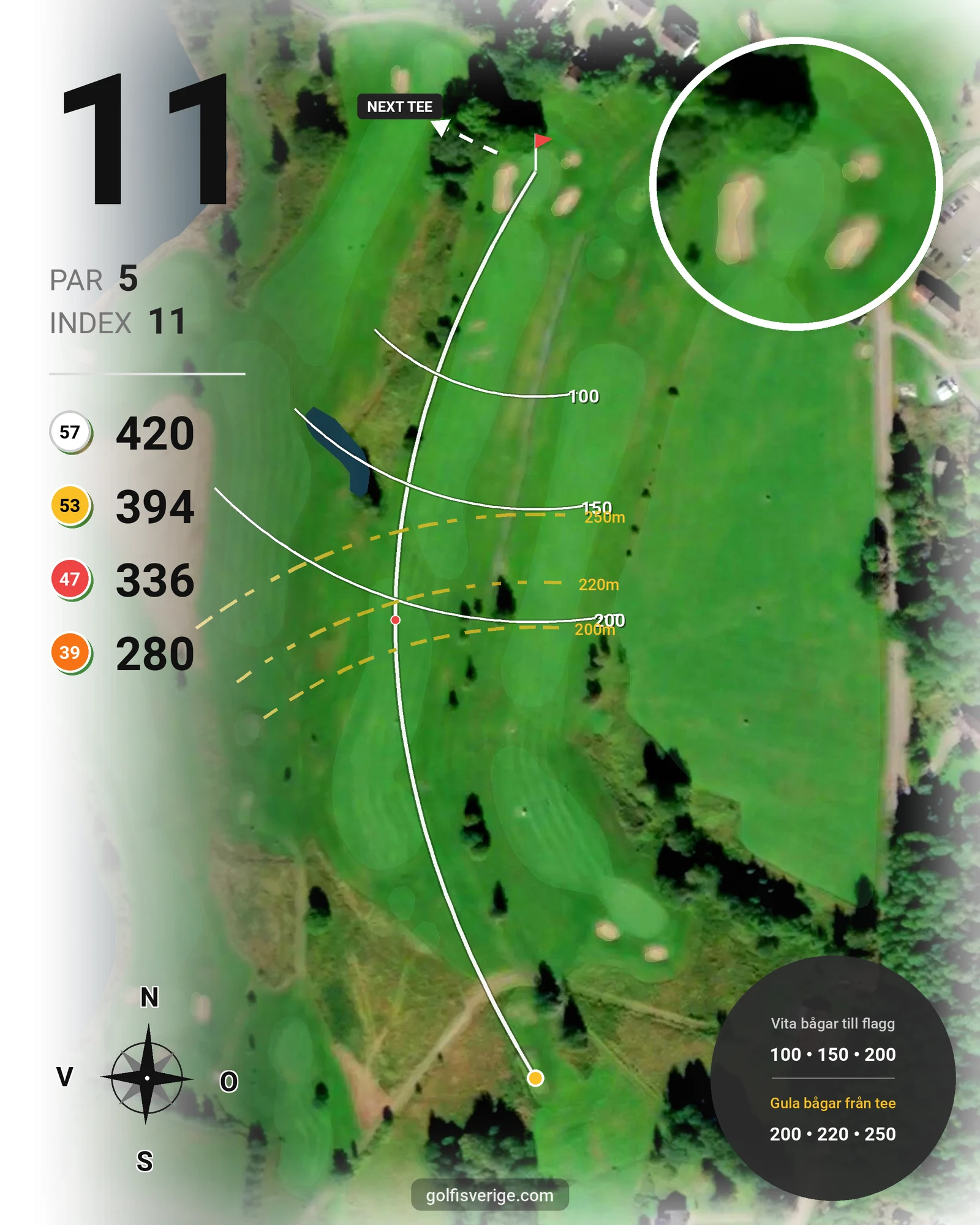 Banguide Noresund18H4T på Eda Golfklubb - Hål 11 karta