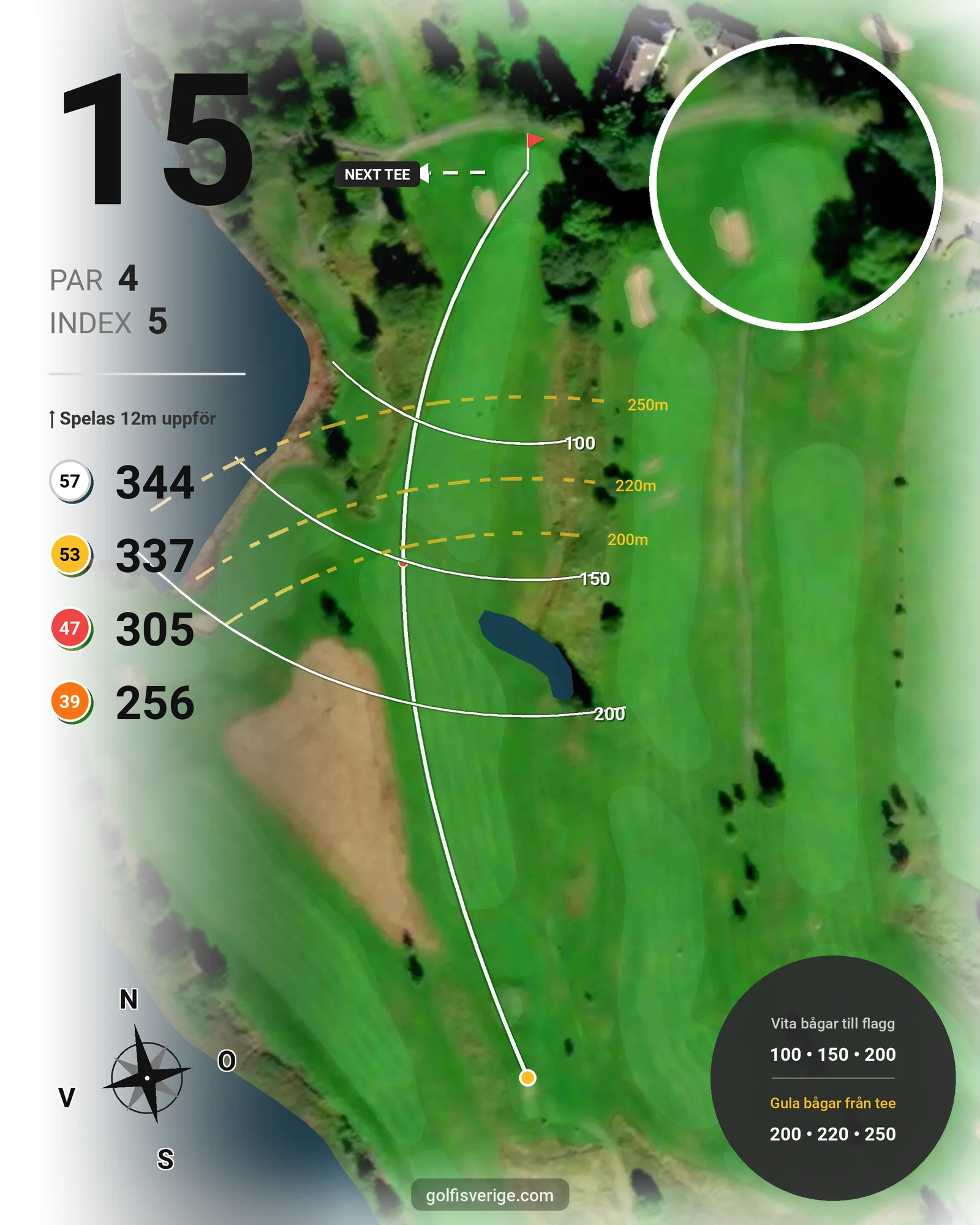 Banguide Noresund18H4T på Eda Golfklubb - Hål 15 karta