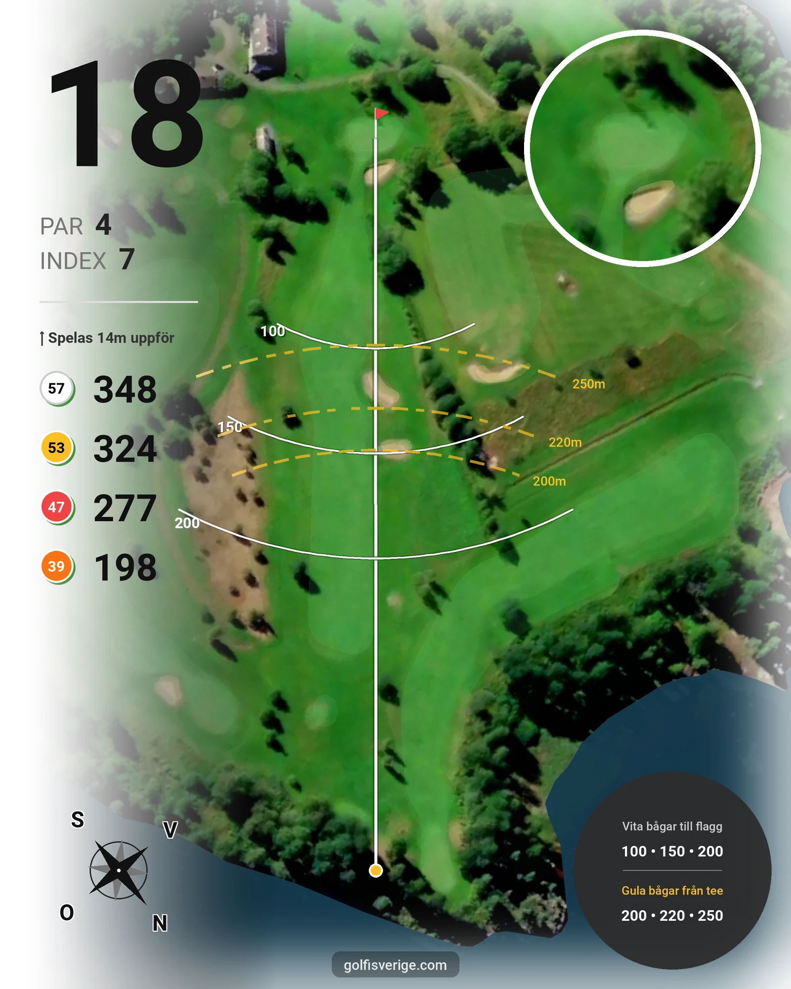Banguide Noresund18H4T på Eda Golfklubb - Hål 18 karta