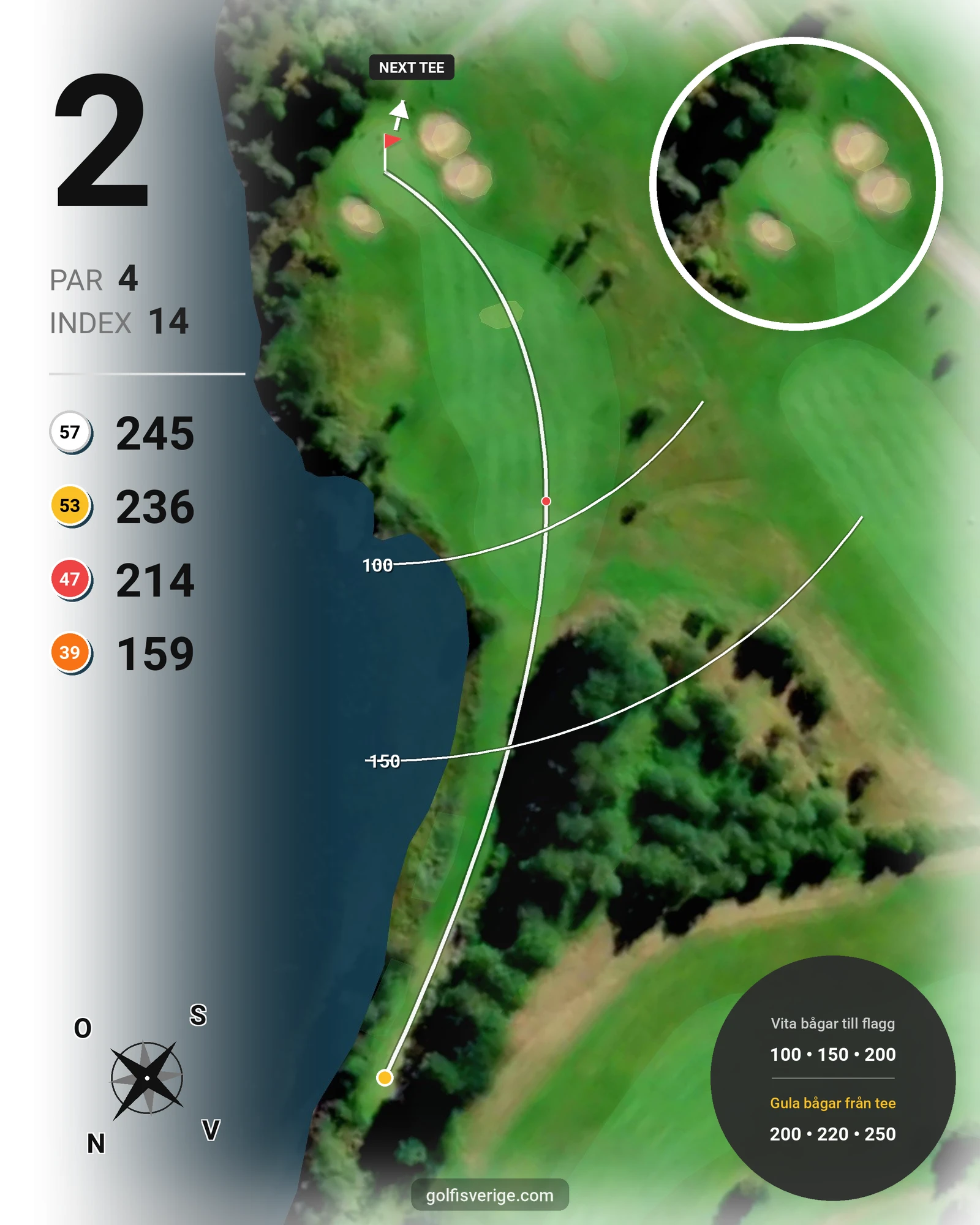 Banguide Noresund18H4T på Eda Golfklubb - Hål 2 karta